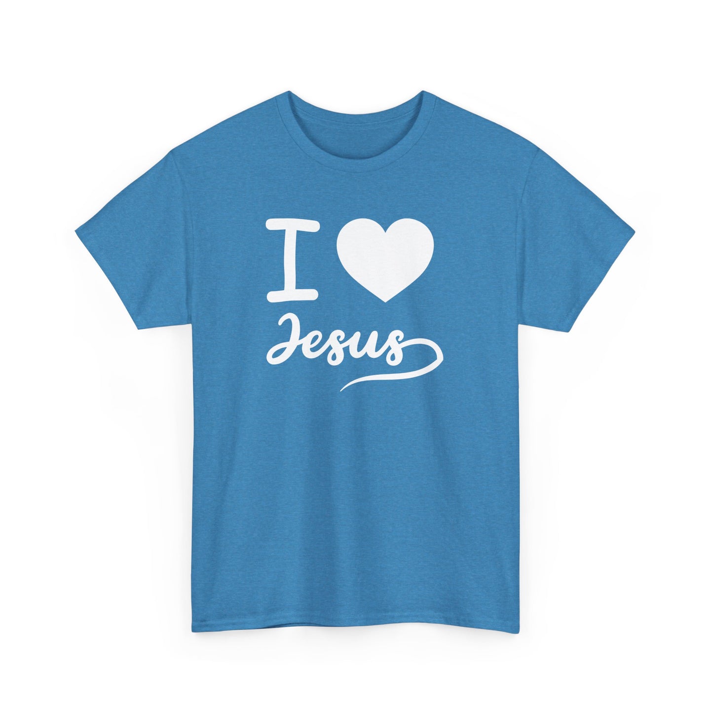 I Love Jesus Unisex Heavy Cotton Tee - Faith-Based Casual Wear