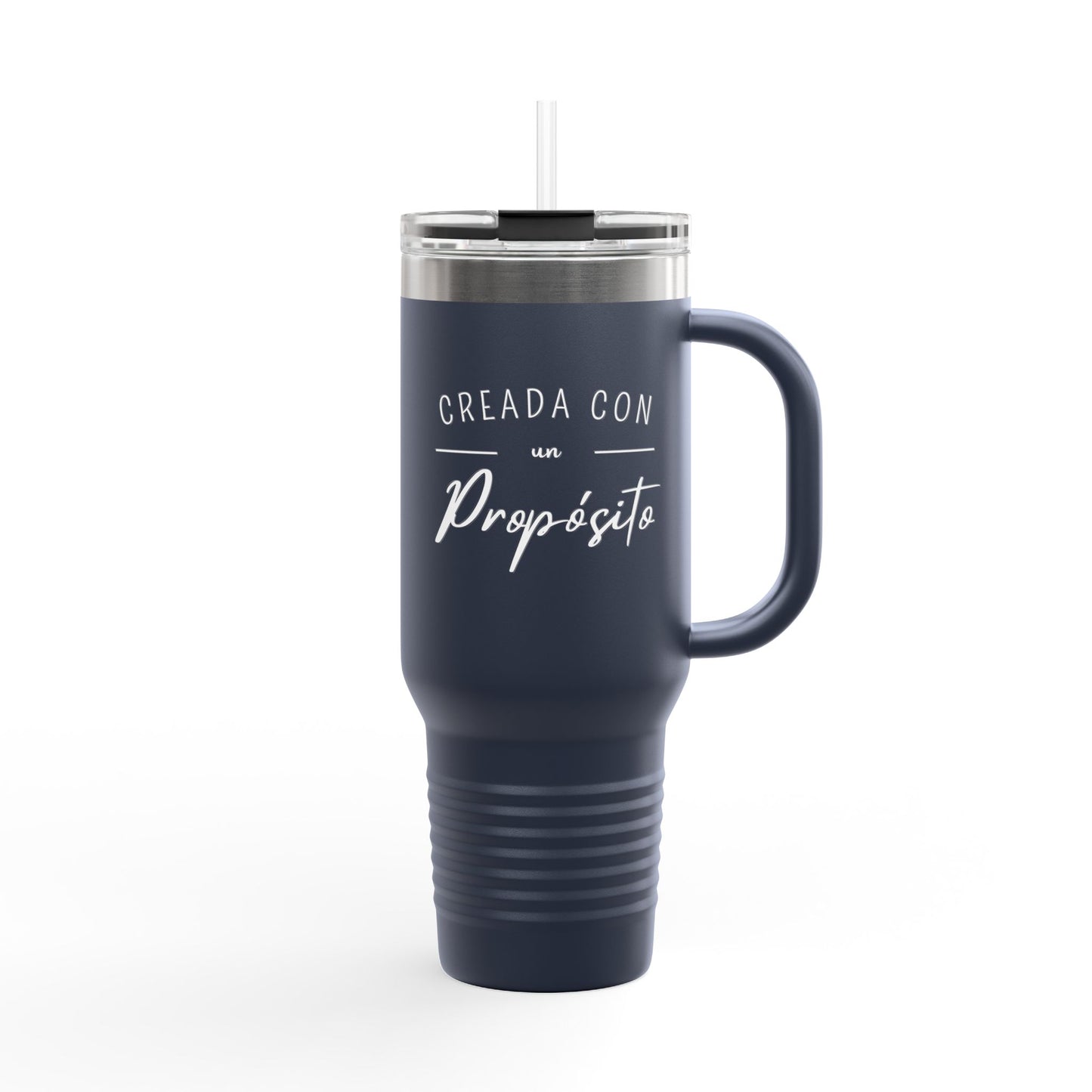 Insulated Travel Mug - 'Creada con un Propósito' Design, 40oz