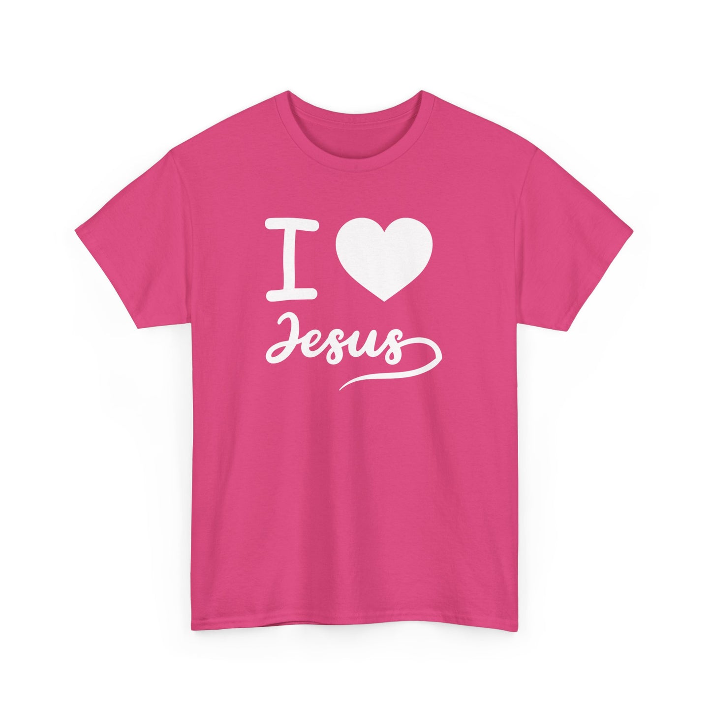 I Love Jesus Unisex Heavy Cotton Tee - Faith-Based Casual Wear