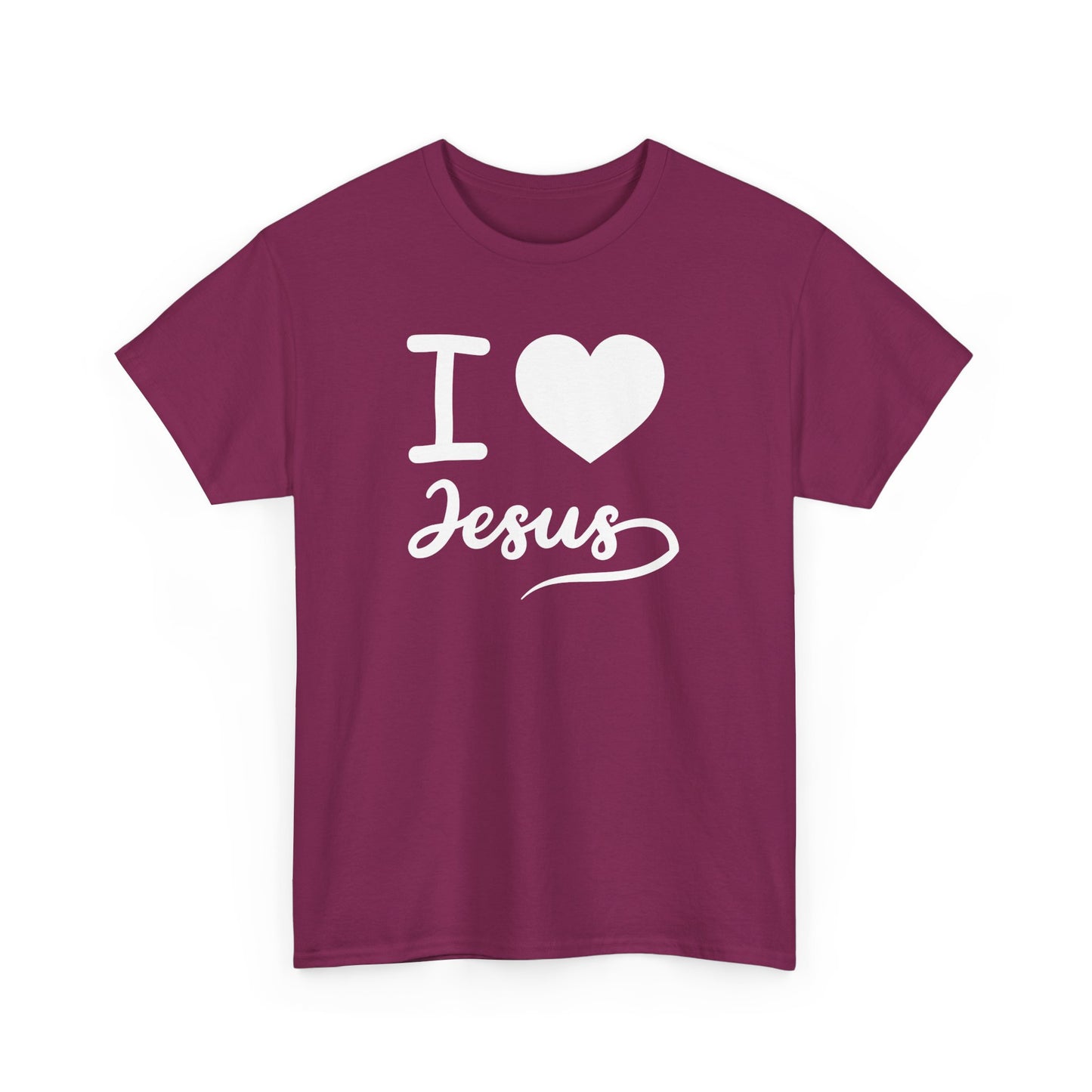 I Love Jesus Unisex Heavy Cotton Tee - Faith-Based Casual Wear