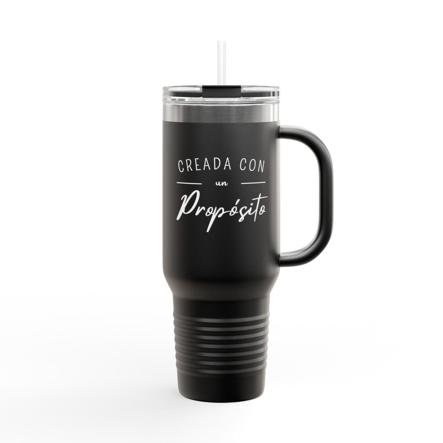 Insulated Travel Mug - 'Creada con un Propósito' Design, 40oz