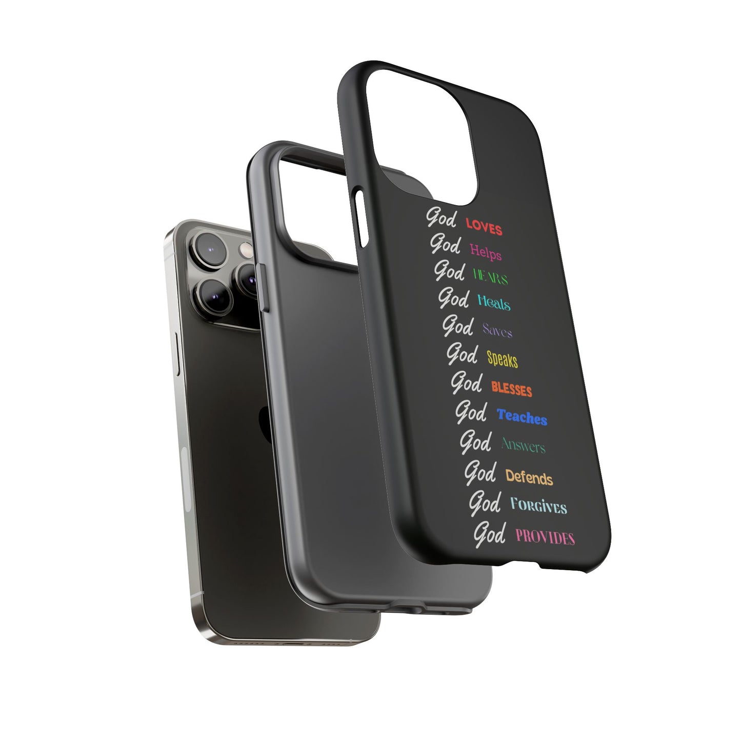 Inspirational Phone Case - God Loves, Helps, Heals & More