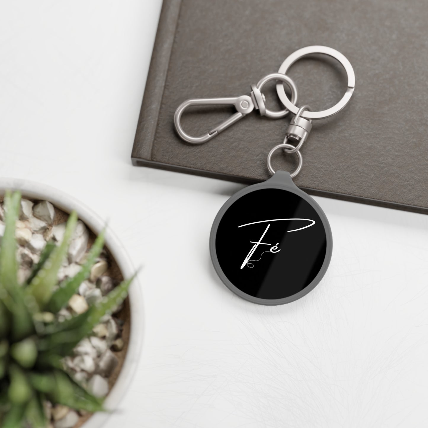 Personalized Fé Keyring Tag – Stylish Keychain for Daily Motivation