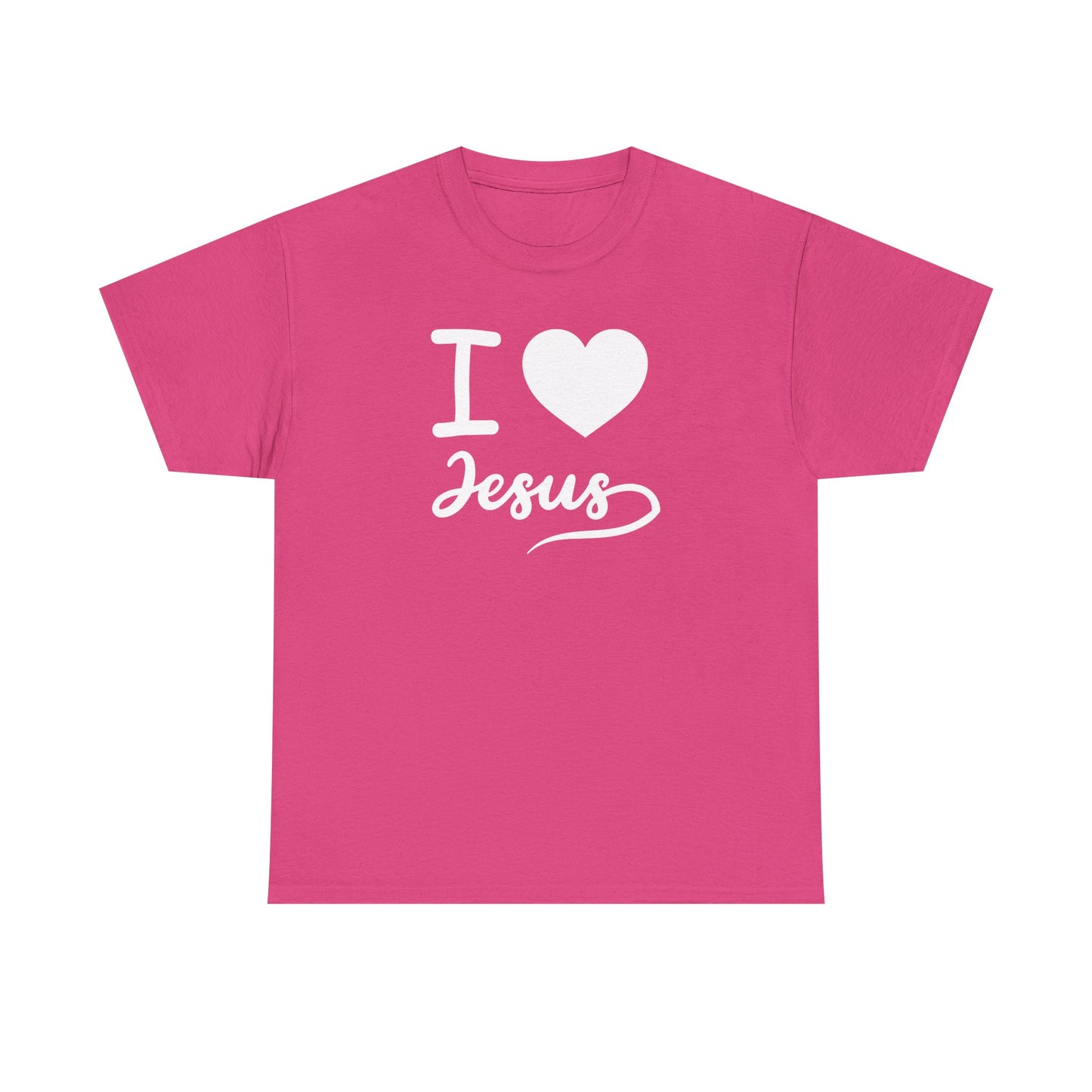 I Love Jesus Unisex Heavy Cotton Tee - Faith-Based Casual Wear