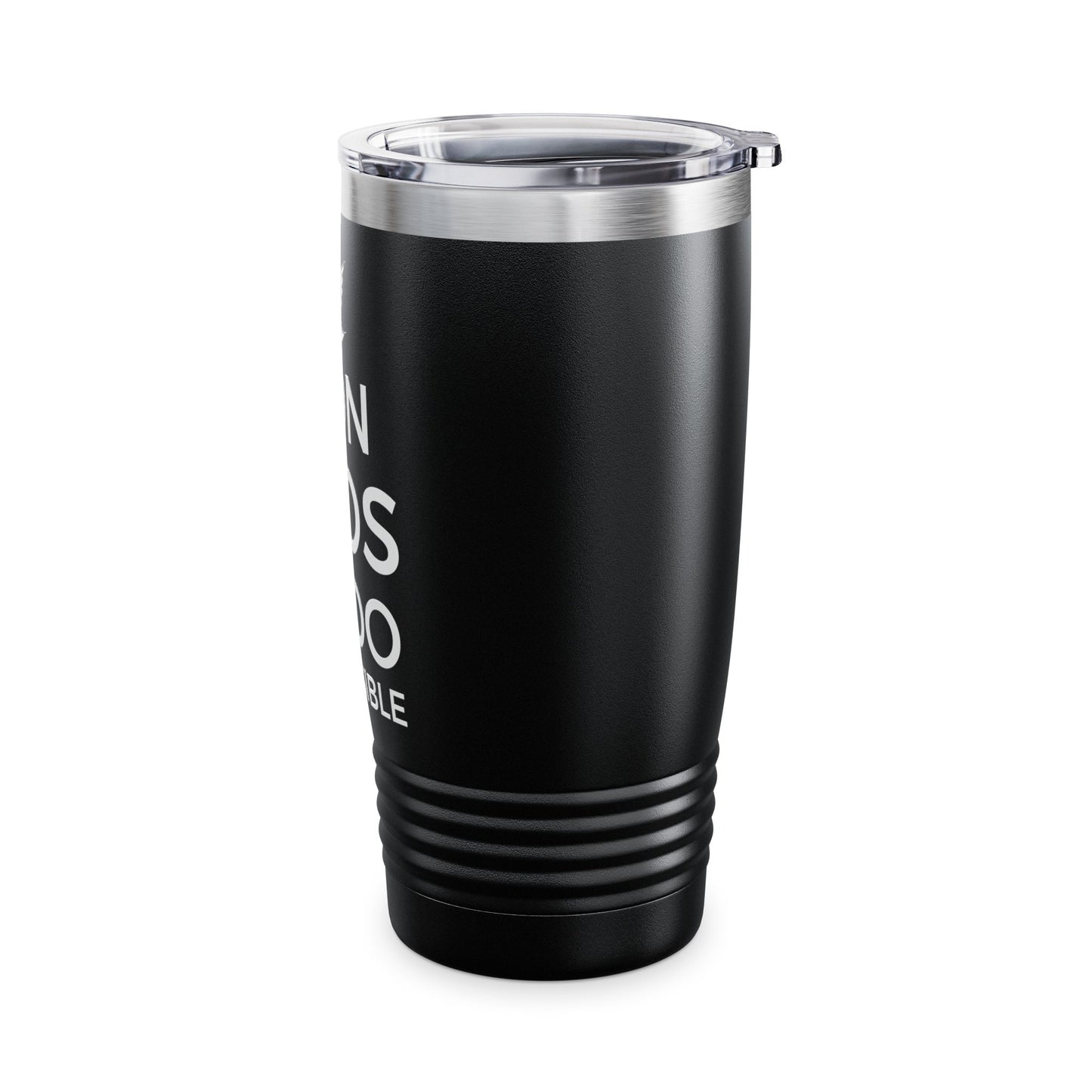Inspirational Ringneck Tumbler - 20oz Travel Mug with 'Con Dios Todo es Posible' Design