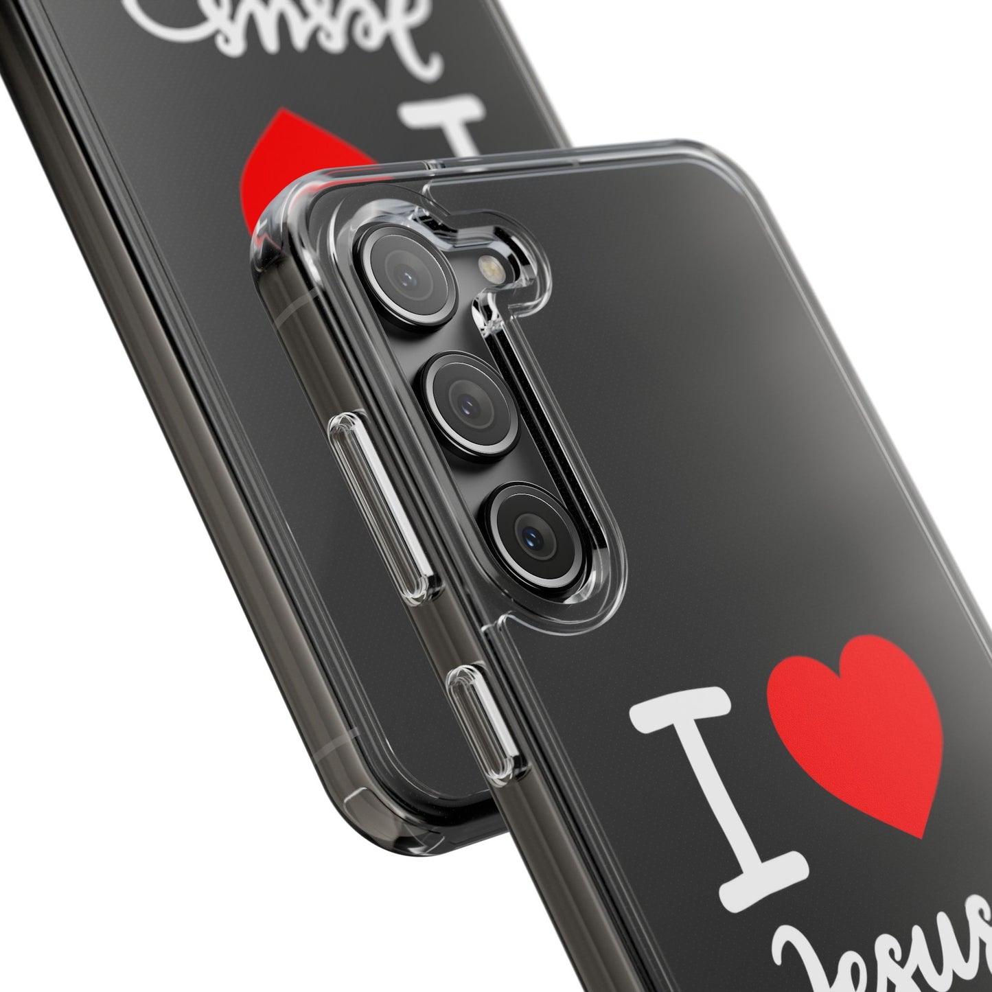 I Love Jesus Clear Phone Case - Stylish & Protective Accessory