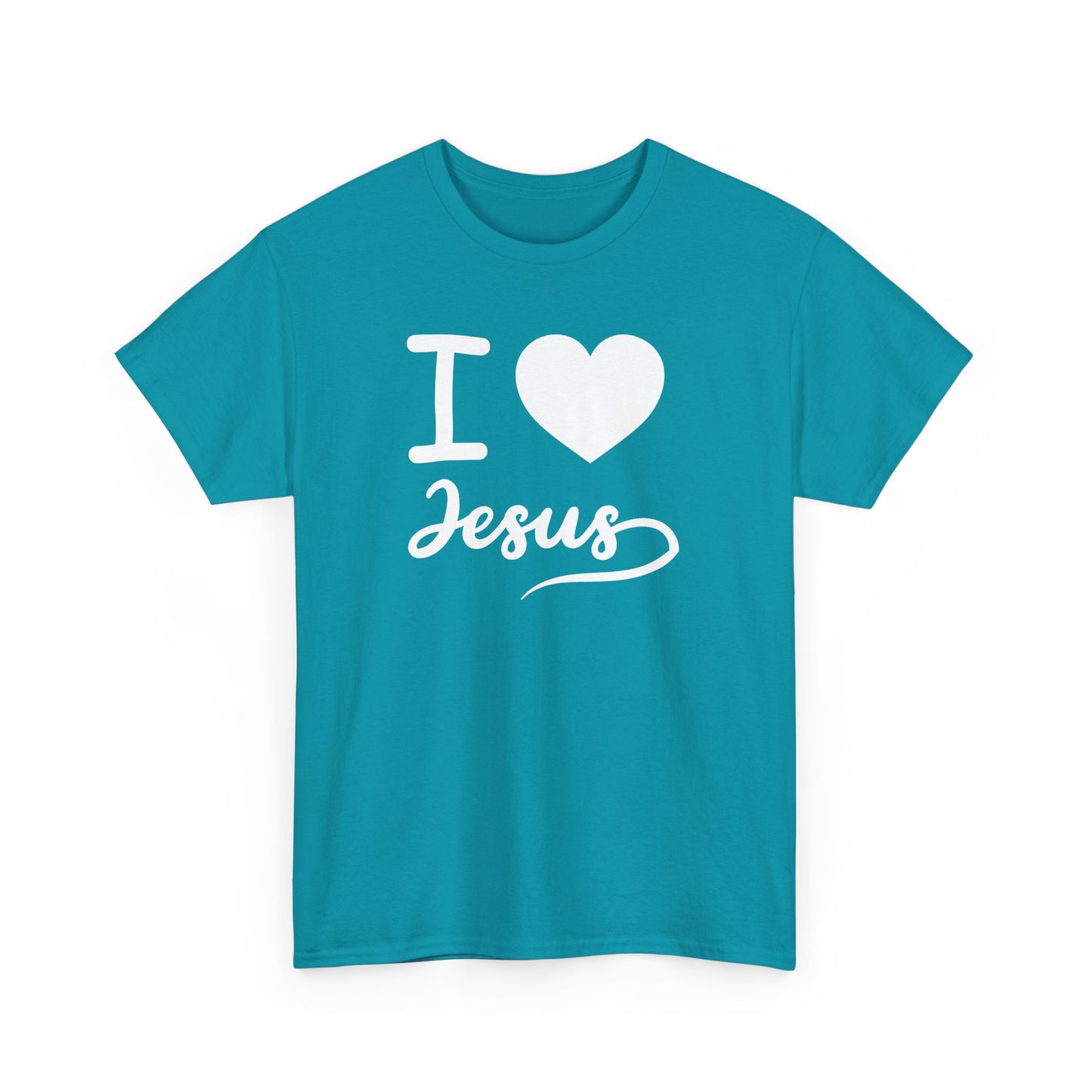 I Love Jesus Unisex Heavy Cotton Tee - Faith-Based Casual Wear