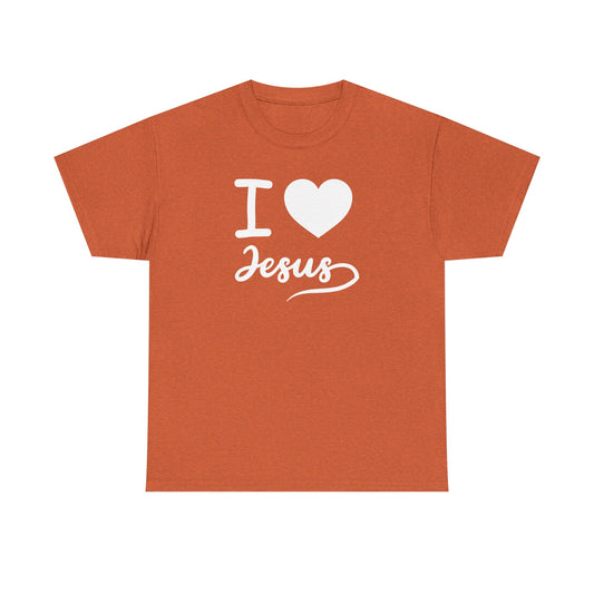 I Love Jesus Unisex Heavy Cotton Tee - Faith-Based Casual Wear