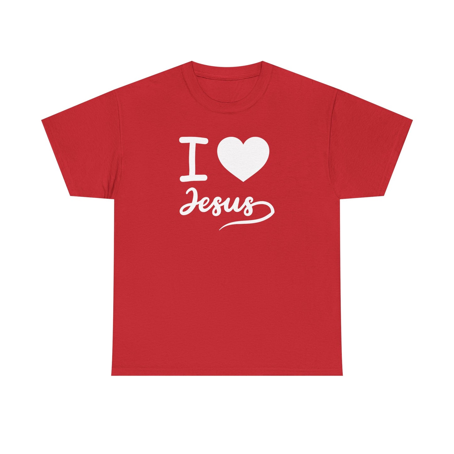 I Love Jesus Unisex Heavy Cotton Tee - Faith-Based Casual Wear