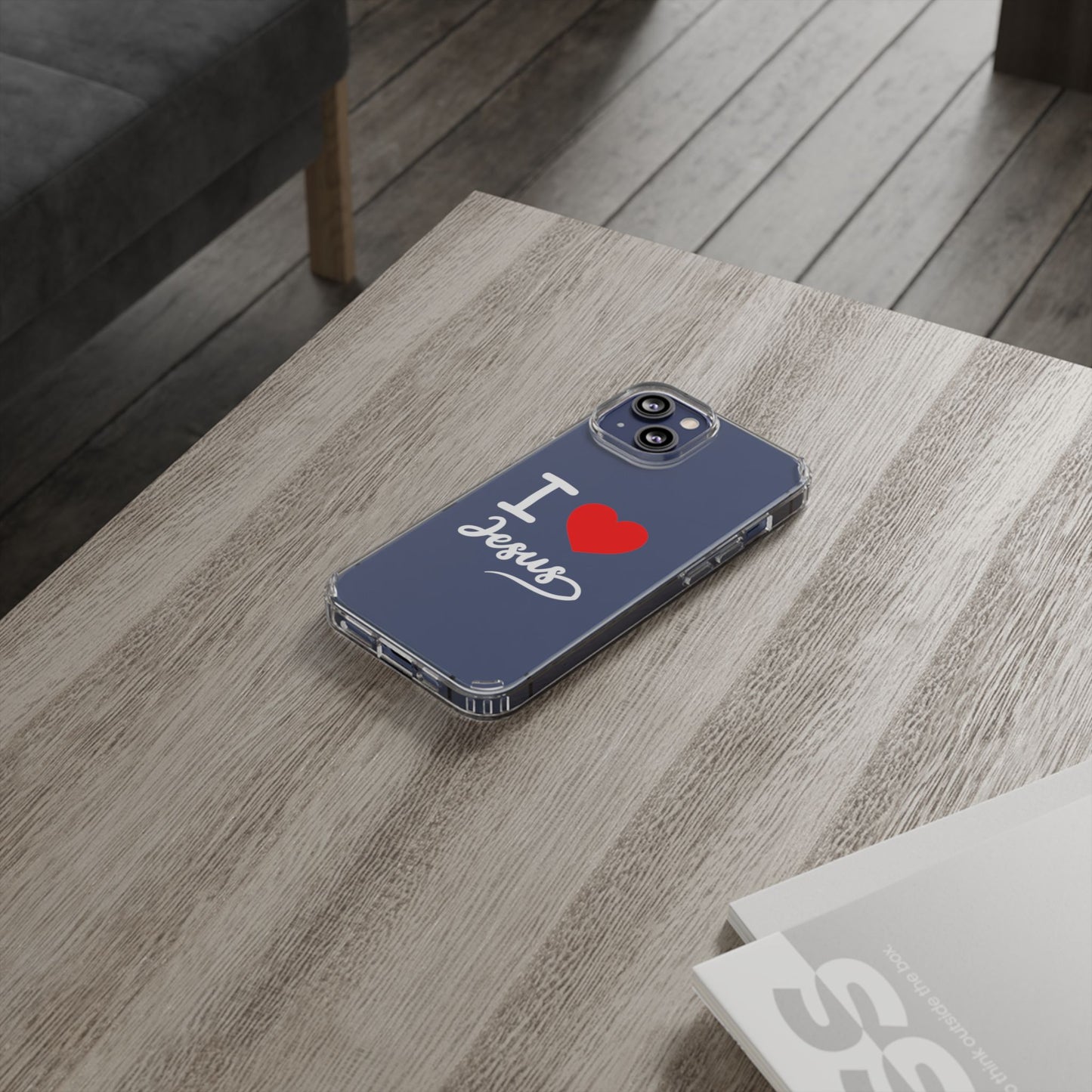 I Love Jesus Clear Phone Case - Stylish & Protective Accessory