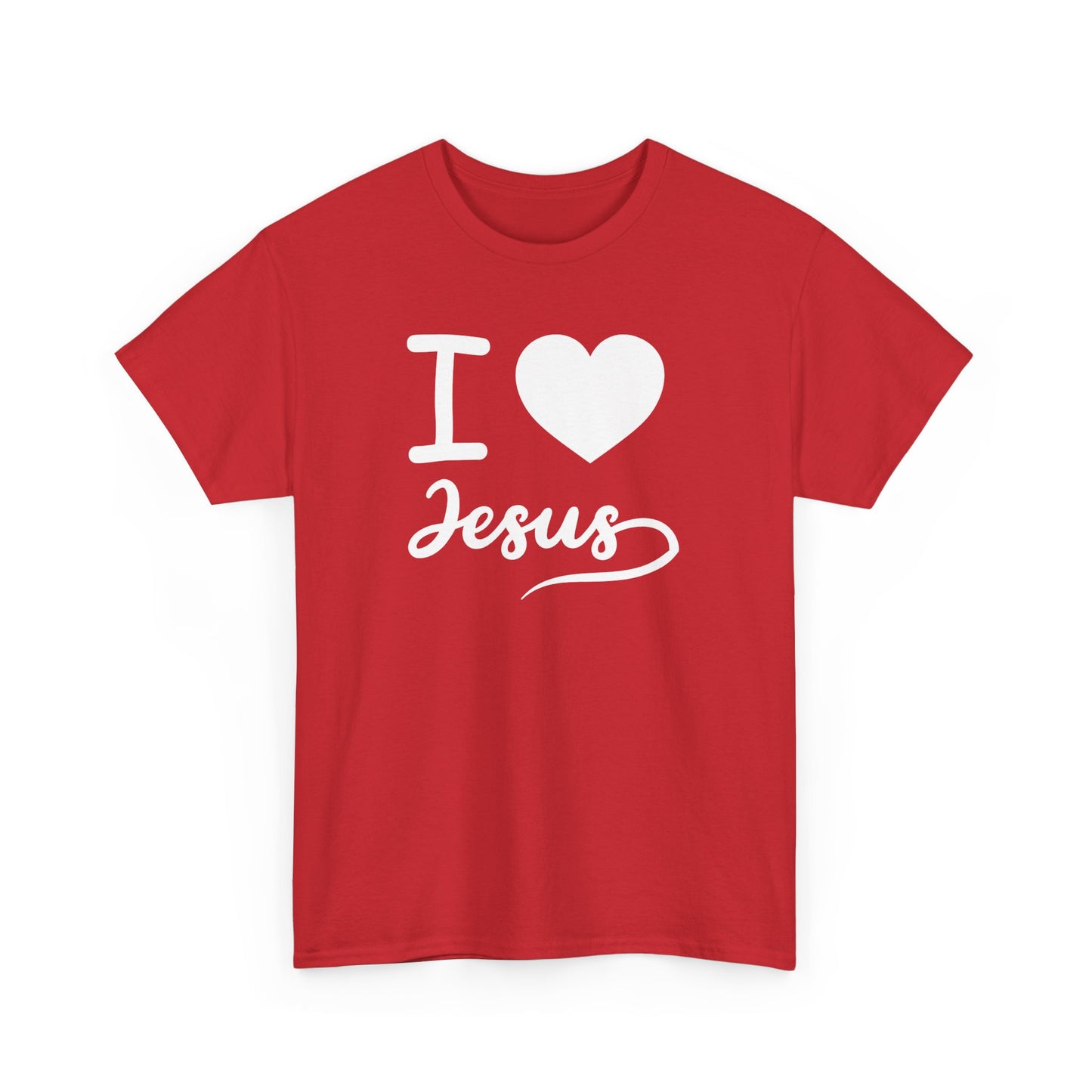 I Love Jesus Unisex Heavy Cotton Tee - Faith-Based Casual Wear