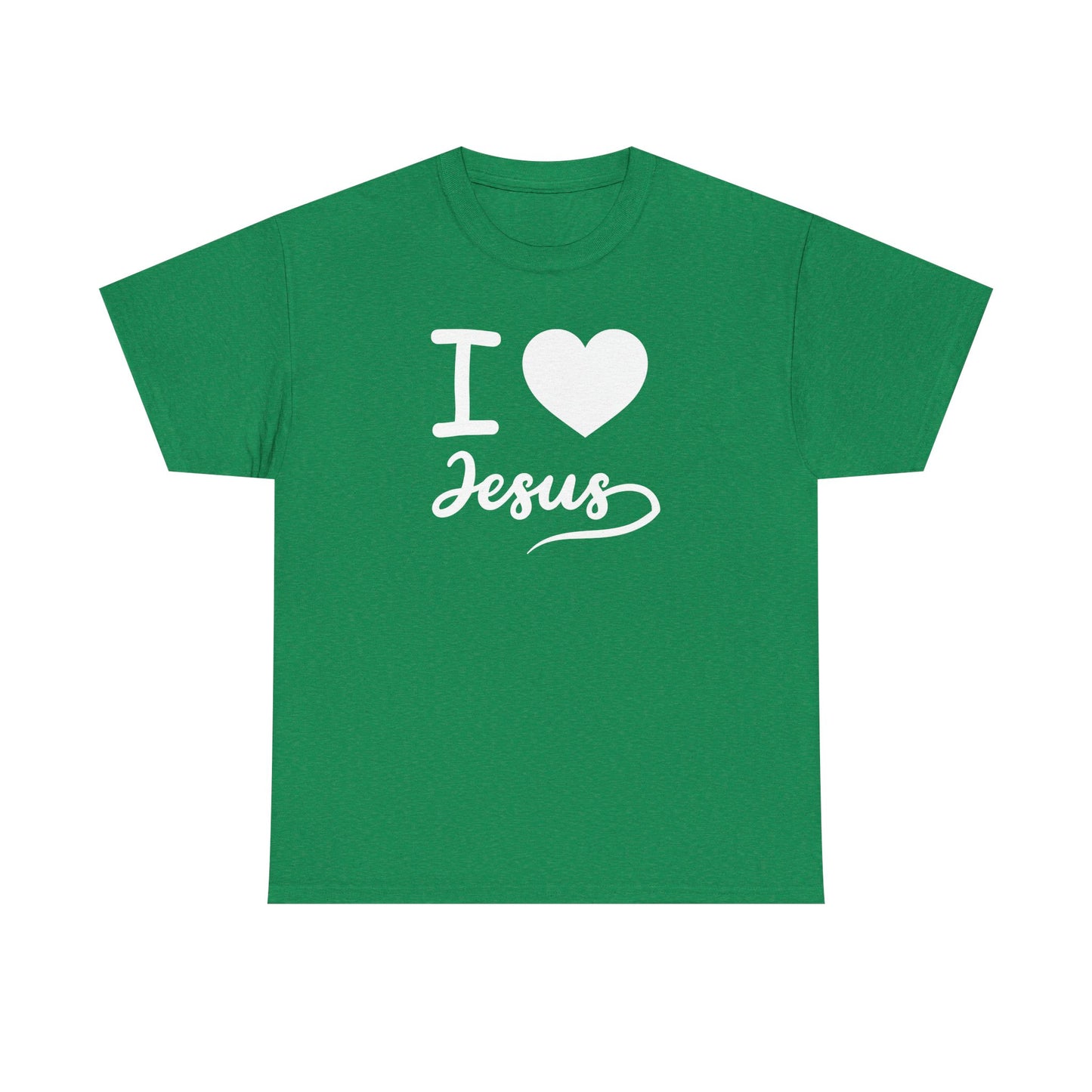 I Love Jesus Unisex Heavy Cotton Tee - Faith-Based Casual Wear