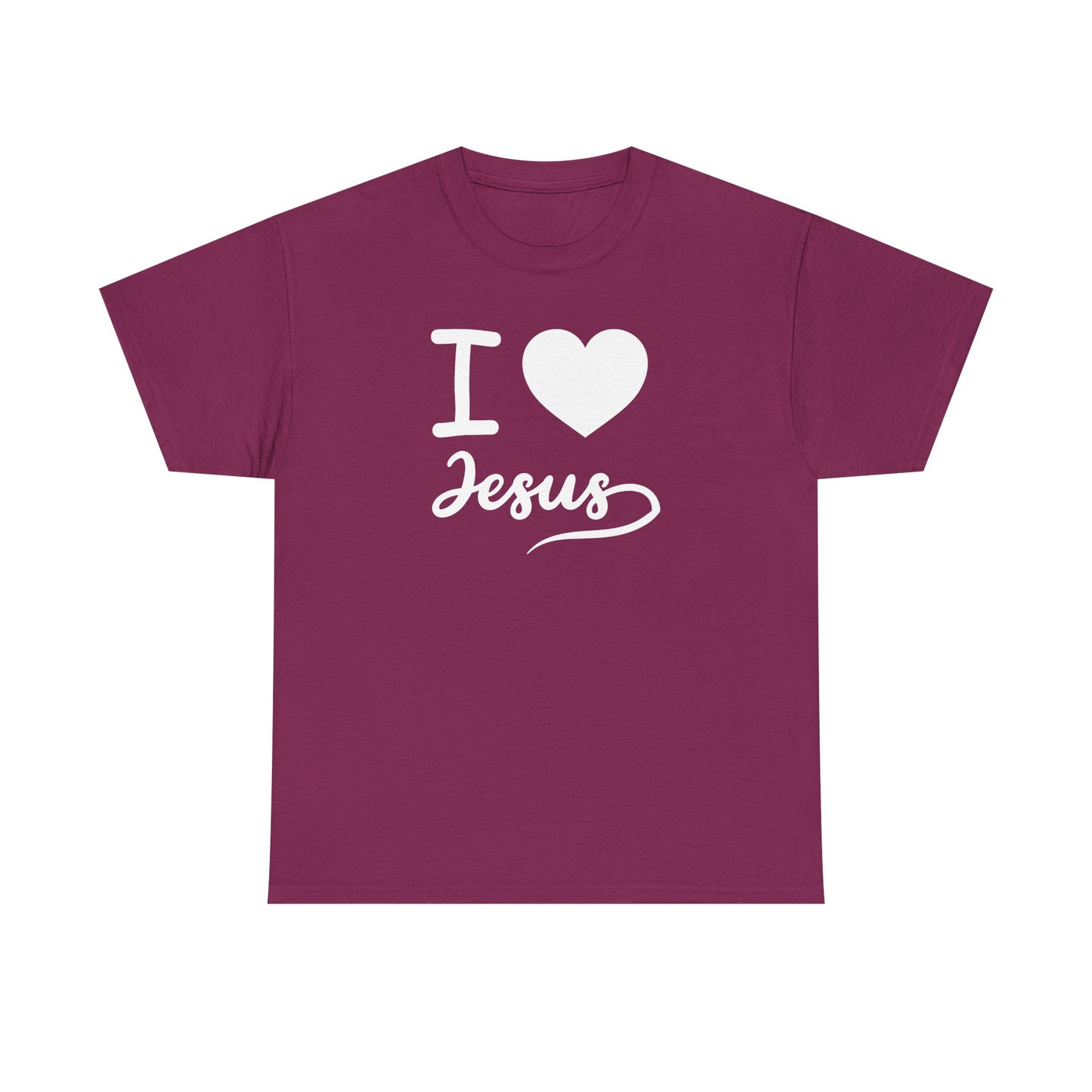 I Love Jesus Unisex Heavy Cotton Tee - Faith-Based Casual Wear