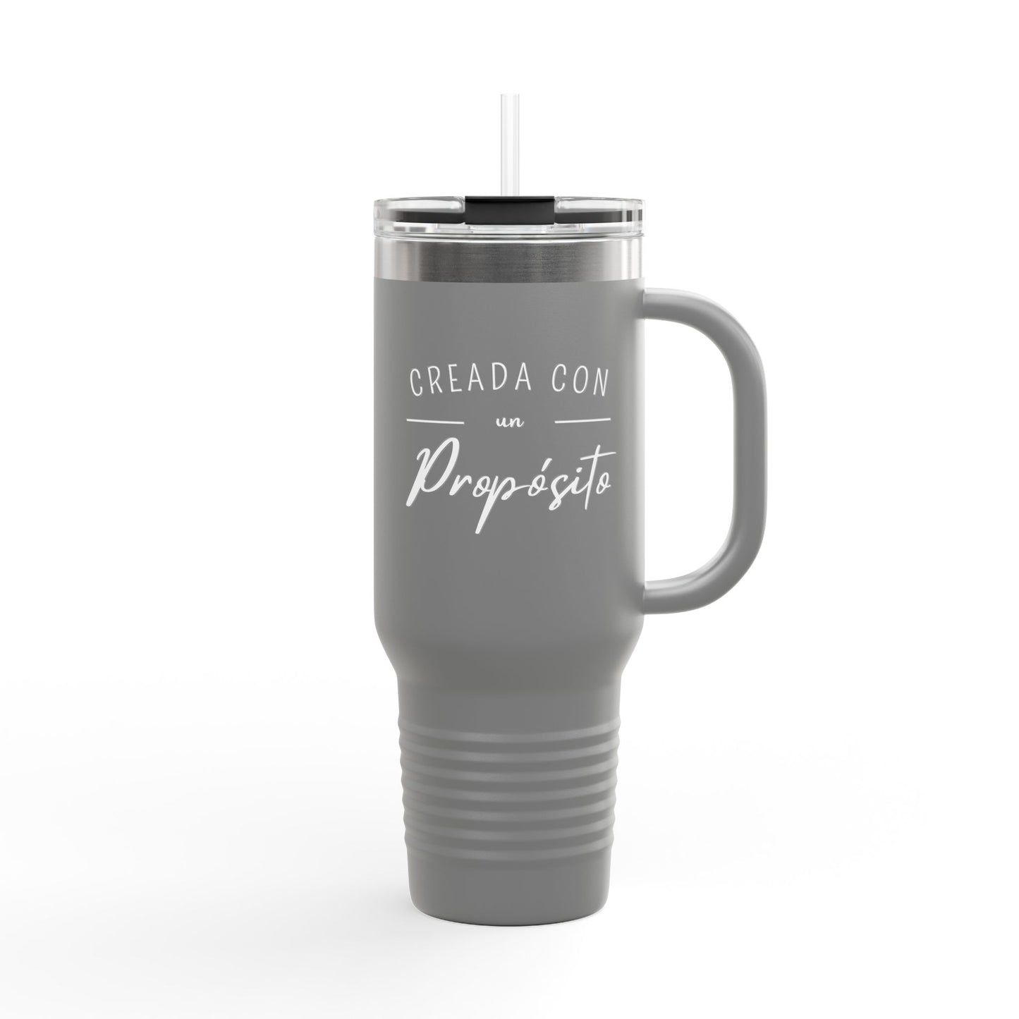 Insulated Travel Mug - 'Creada con un Propósito' Design, 40oz