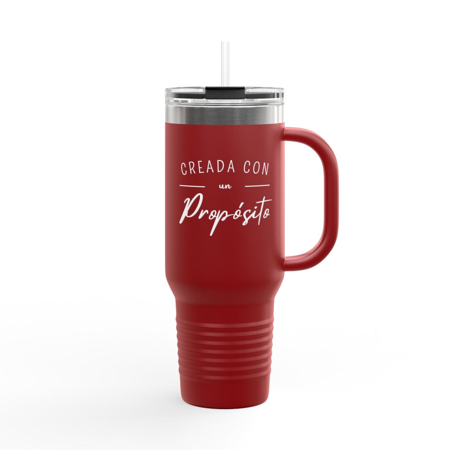 Insulated Travel Mug - 'Creada con un Propósito' Design, 40oz