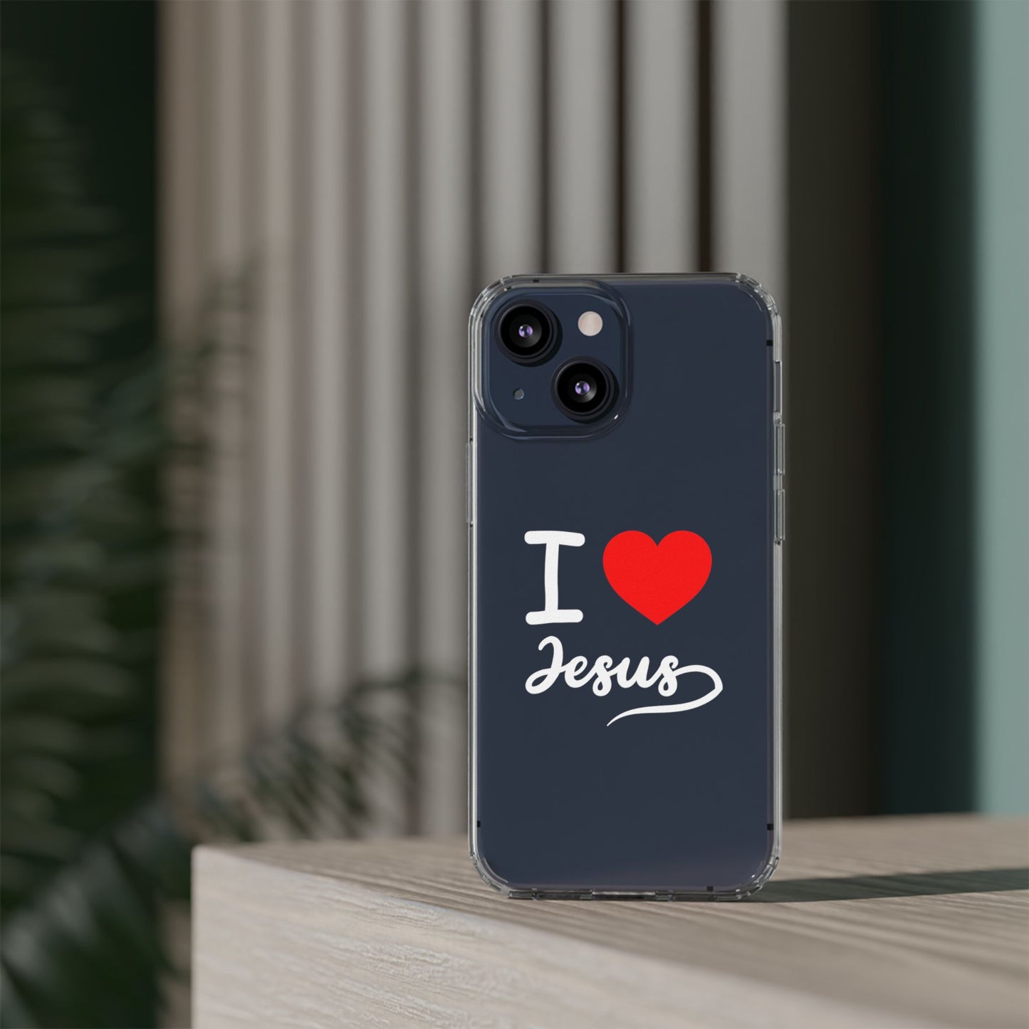 I Love Jesus Clear Phone Case - Stylish & Protective Accessory