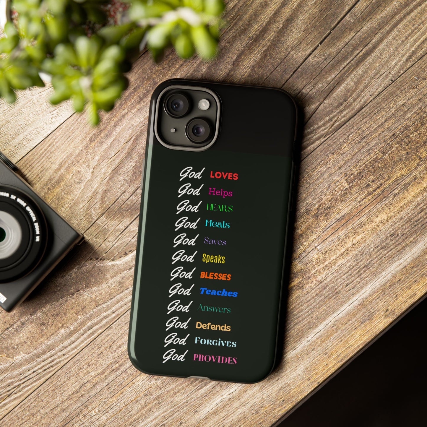 Inspirational Phone Case - God Loves, Helps, Heals & More