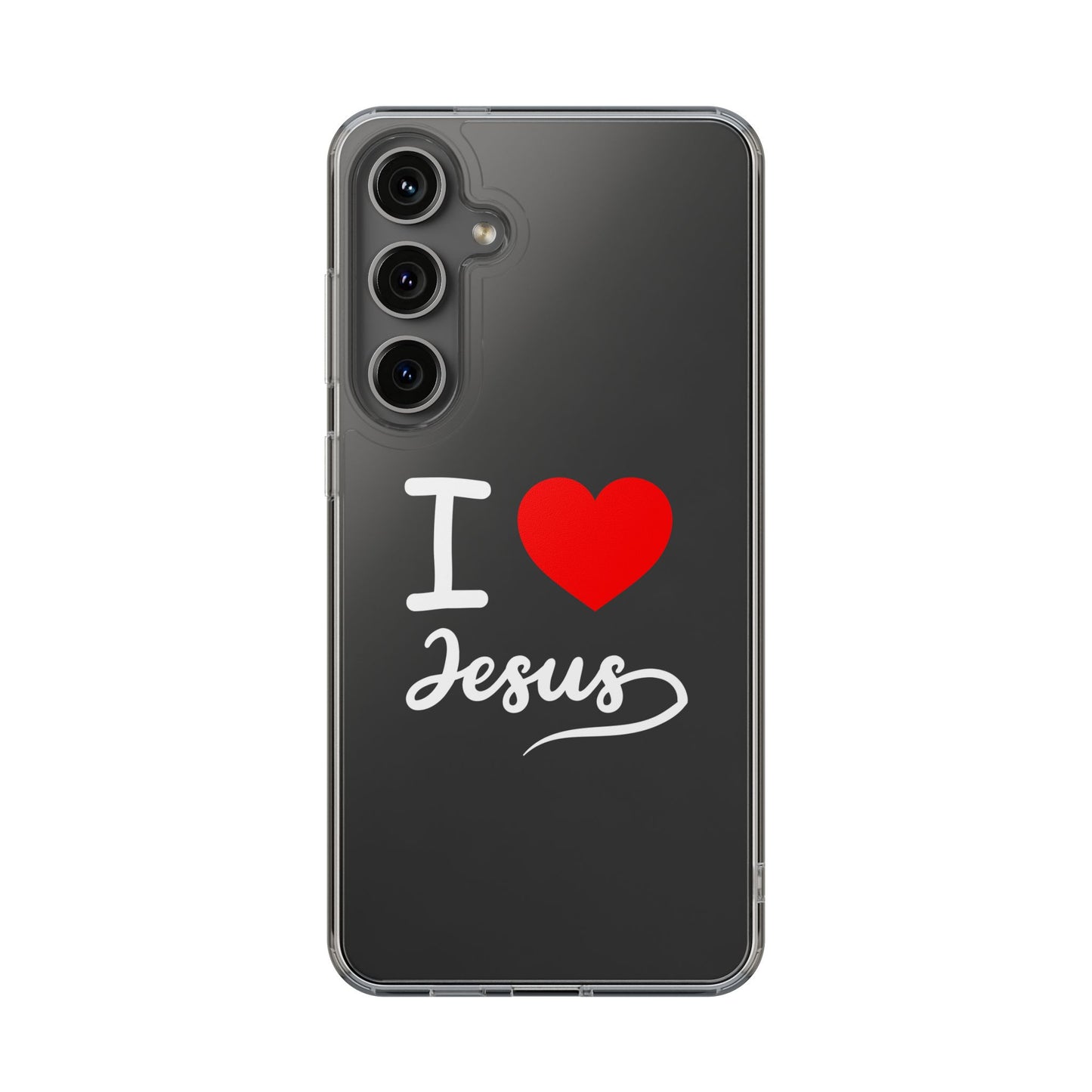 I Love Jesus Clear Phone Case - Stylish & Protective Accessory