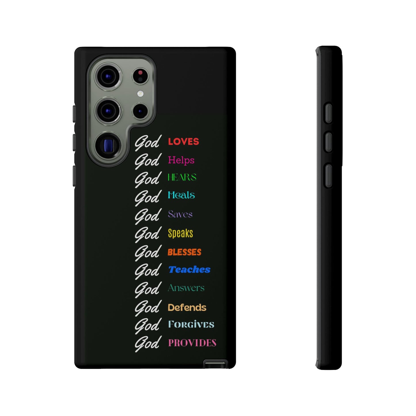 Inspirational Phone Case - God Loves, Helps, Heals & More