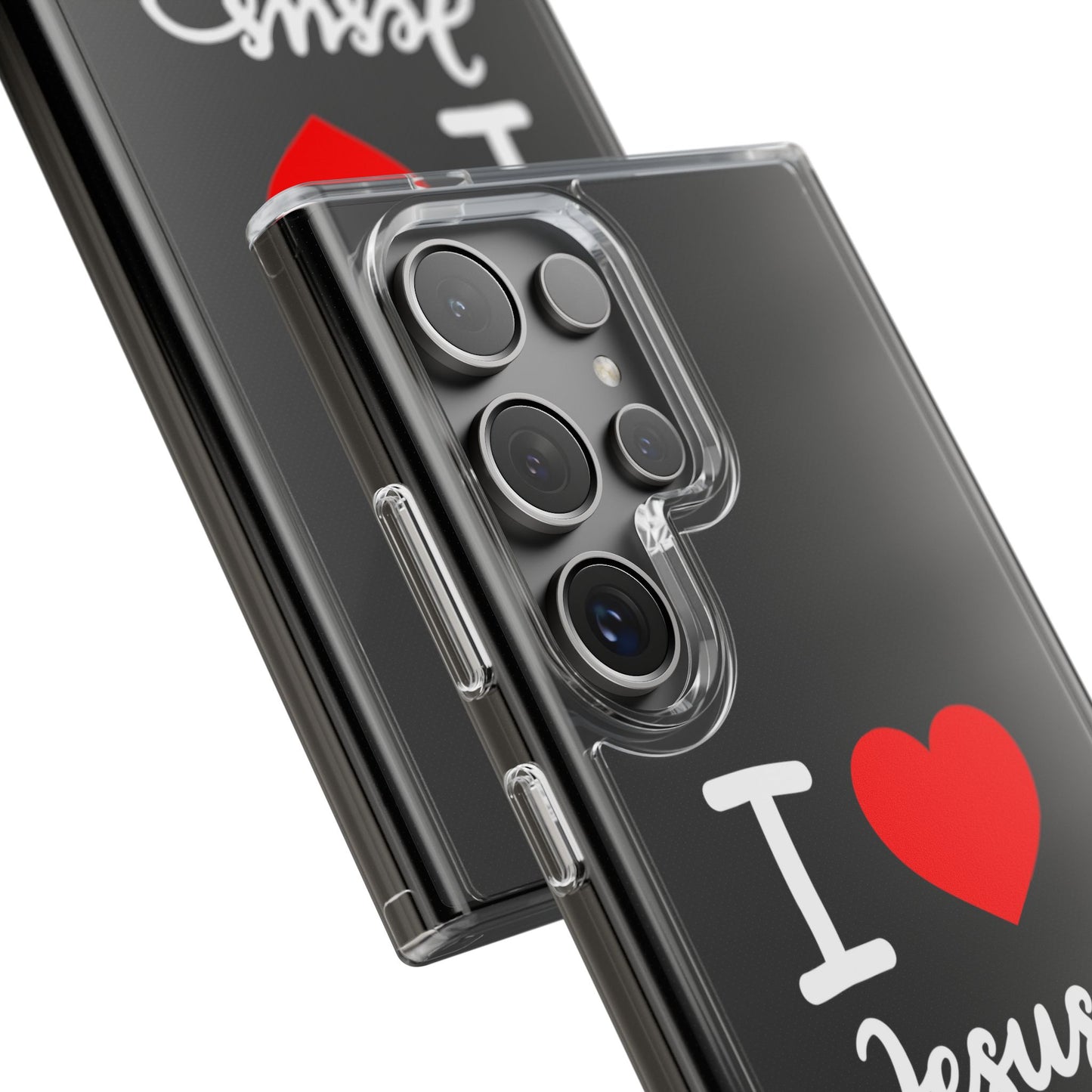 I Love Jesus Clear Phone Case - Stylish & Protective Accessory