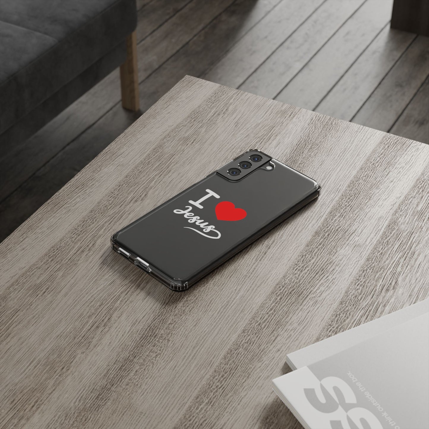 I Love Jesus Clear Phone Case - Stylish & Protective Accessory