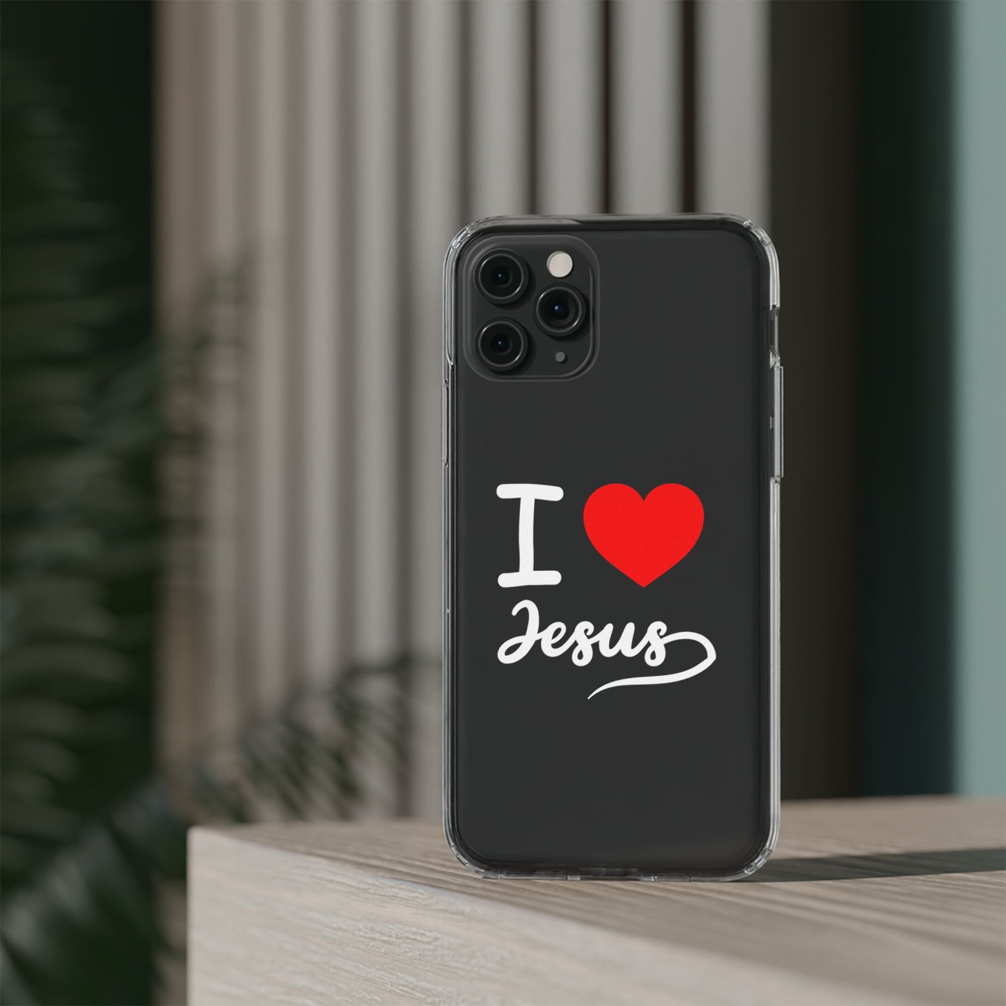 I Love Jesus Clear Phone Case - Stylish & Protective Accessory