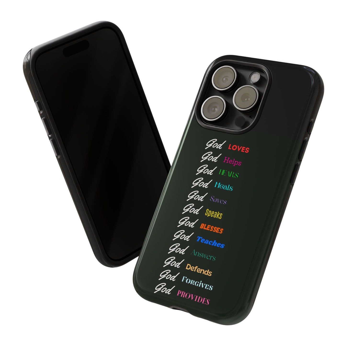 Inspirational Phone Case - God Loves, Helps, Heals & More