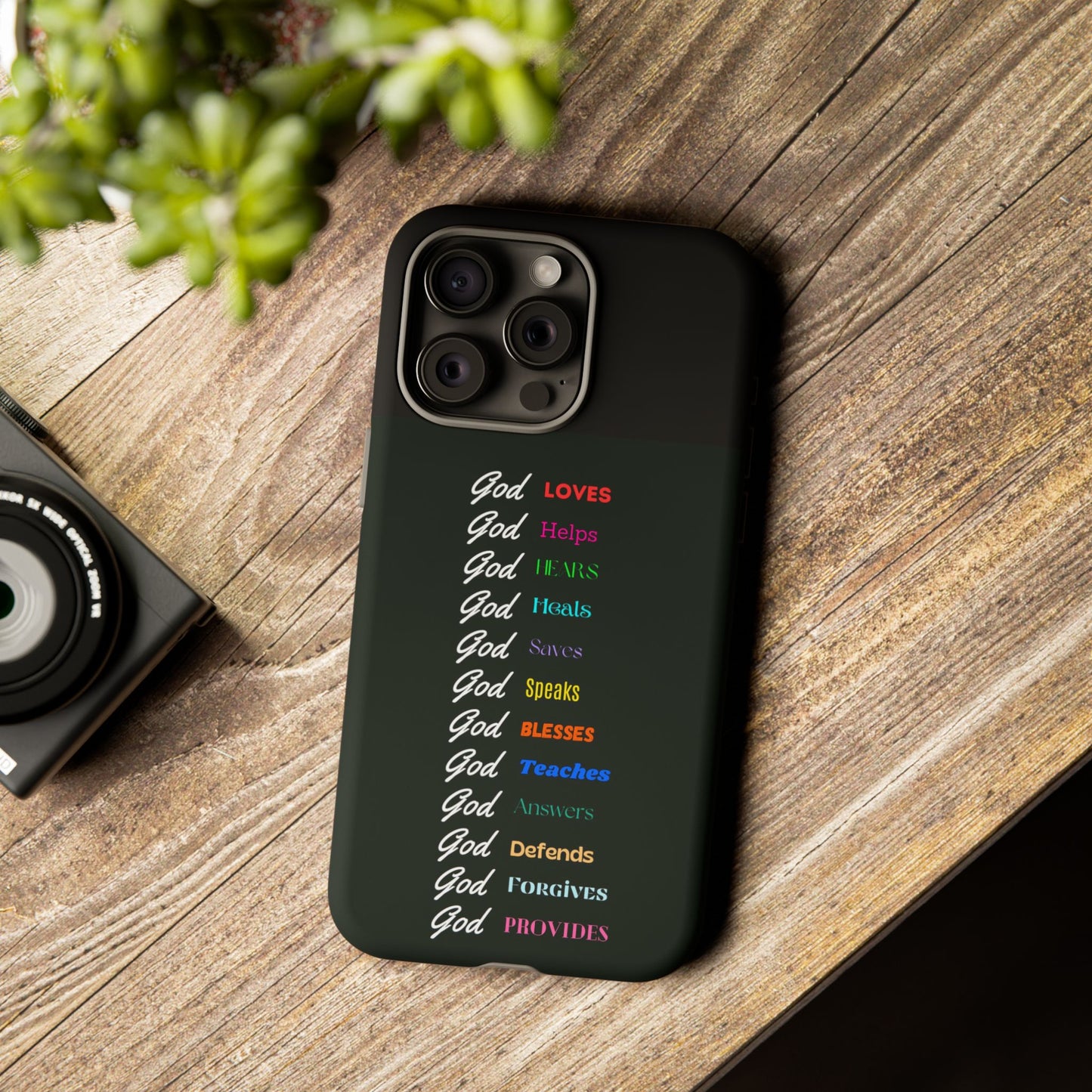 Inspirational Phone Case - God Loves, Helps, Heals & More