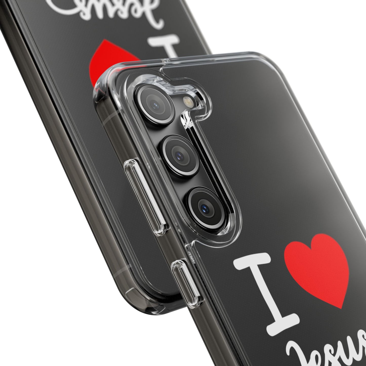 I Love Jesus Clear Phone Case - Stylish & Protective Accessory