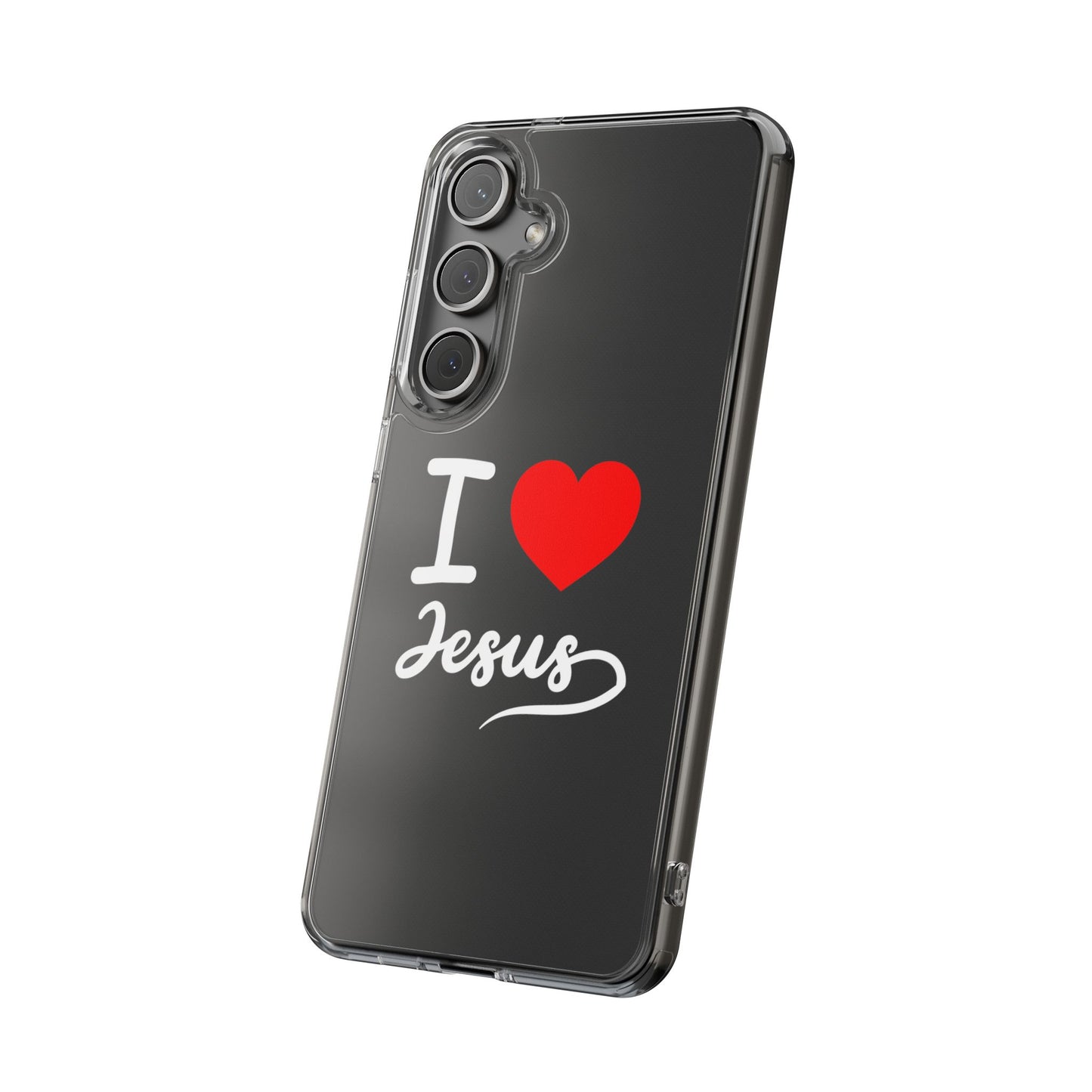 I Love Jesus Clear Phone Case - Stylish & Protective Accessory