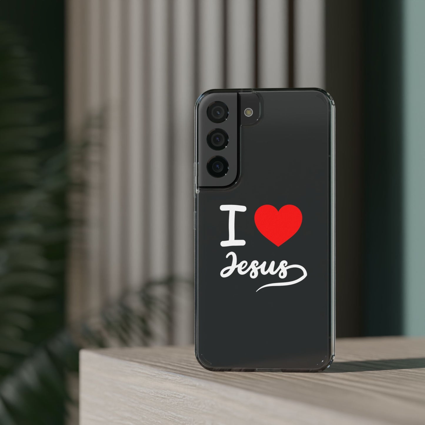 I Love Jesus Clear Phone Case - Stylish & Protective Accessory