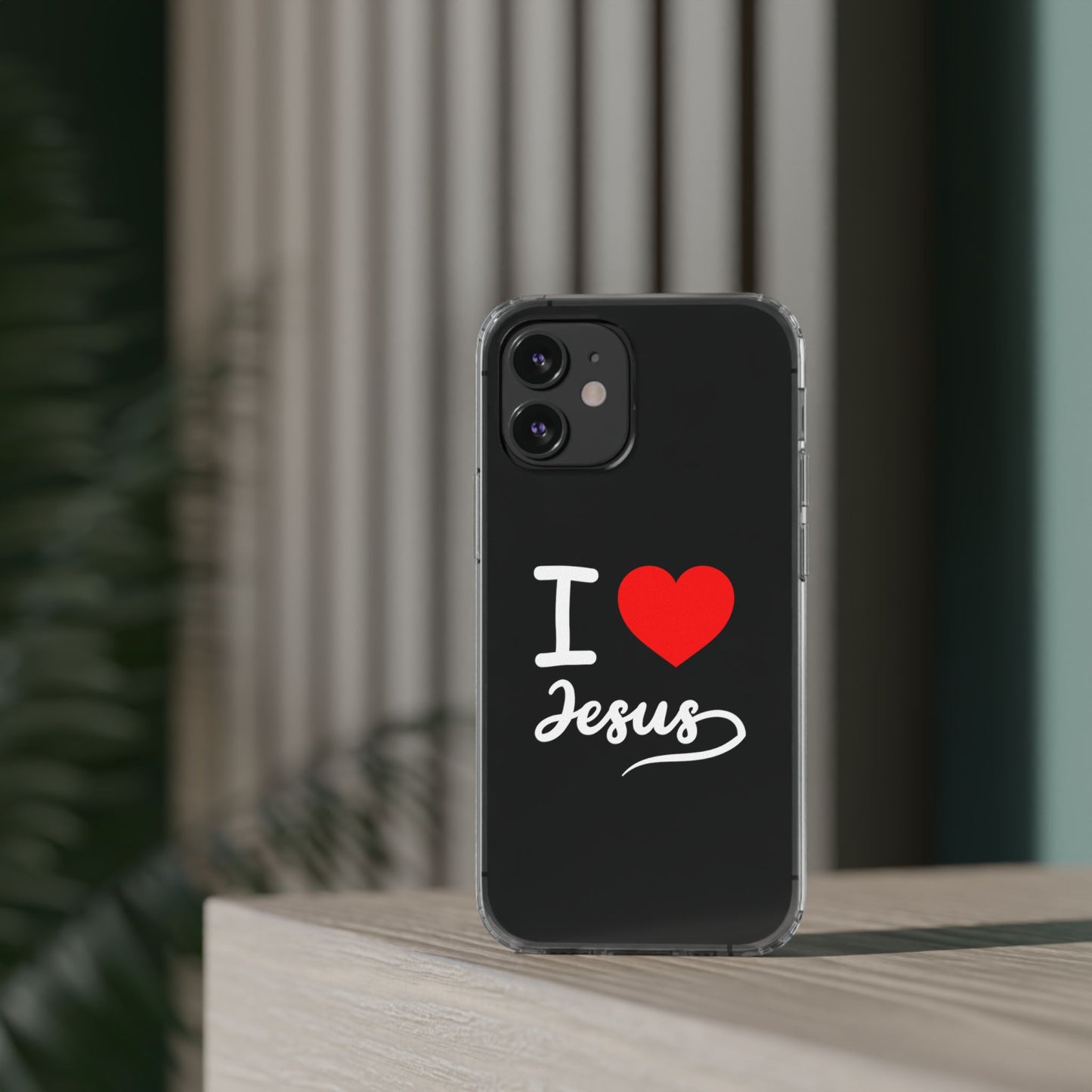 I Love Jesus Clear Phone Case - Stylish & Protective Accessory