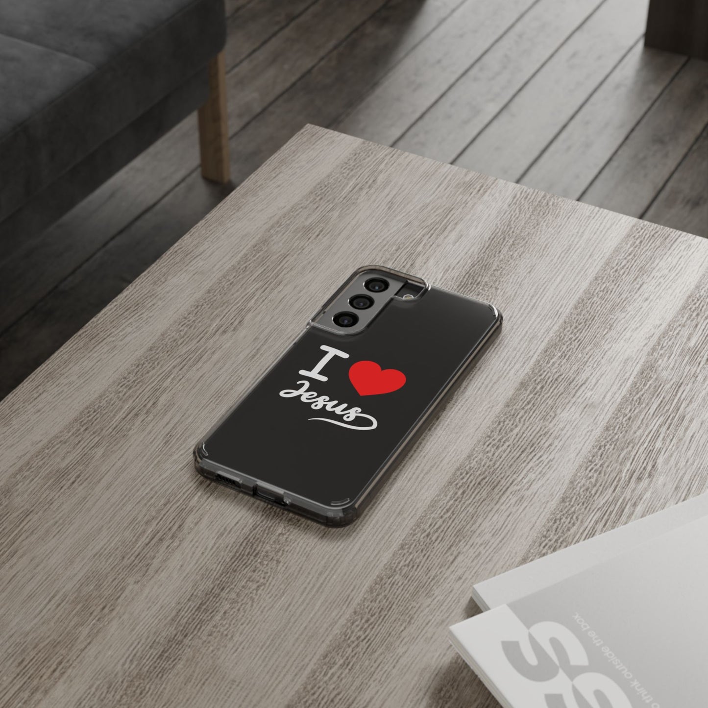 I Love Jesus Clear Phone Case - Stylish & Protective Accessory