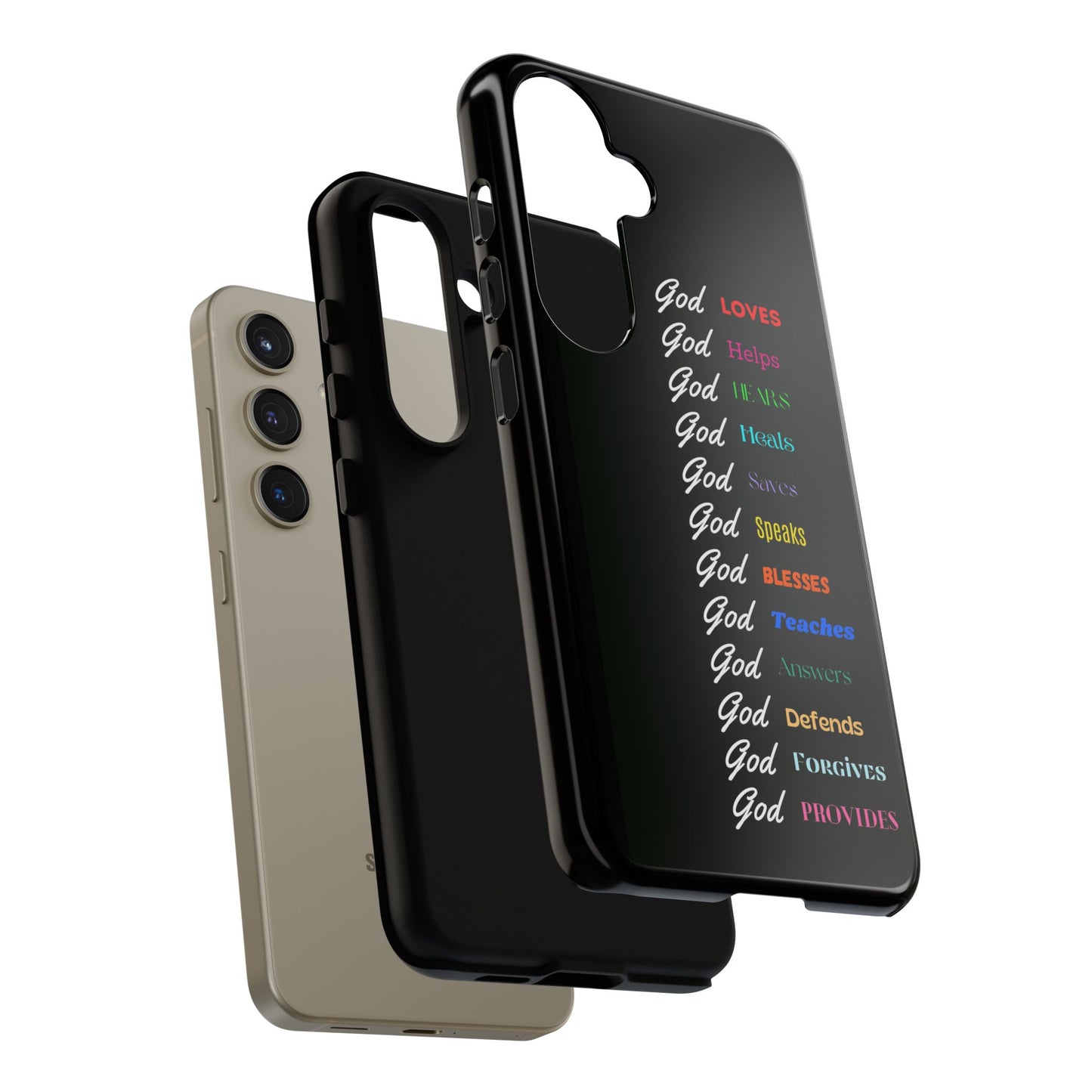 Inspirational Phone Case - God Loves, Helps, Heals & More