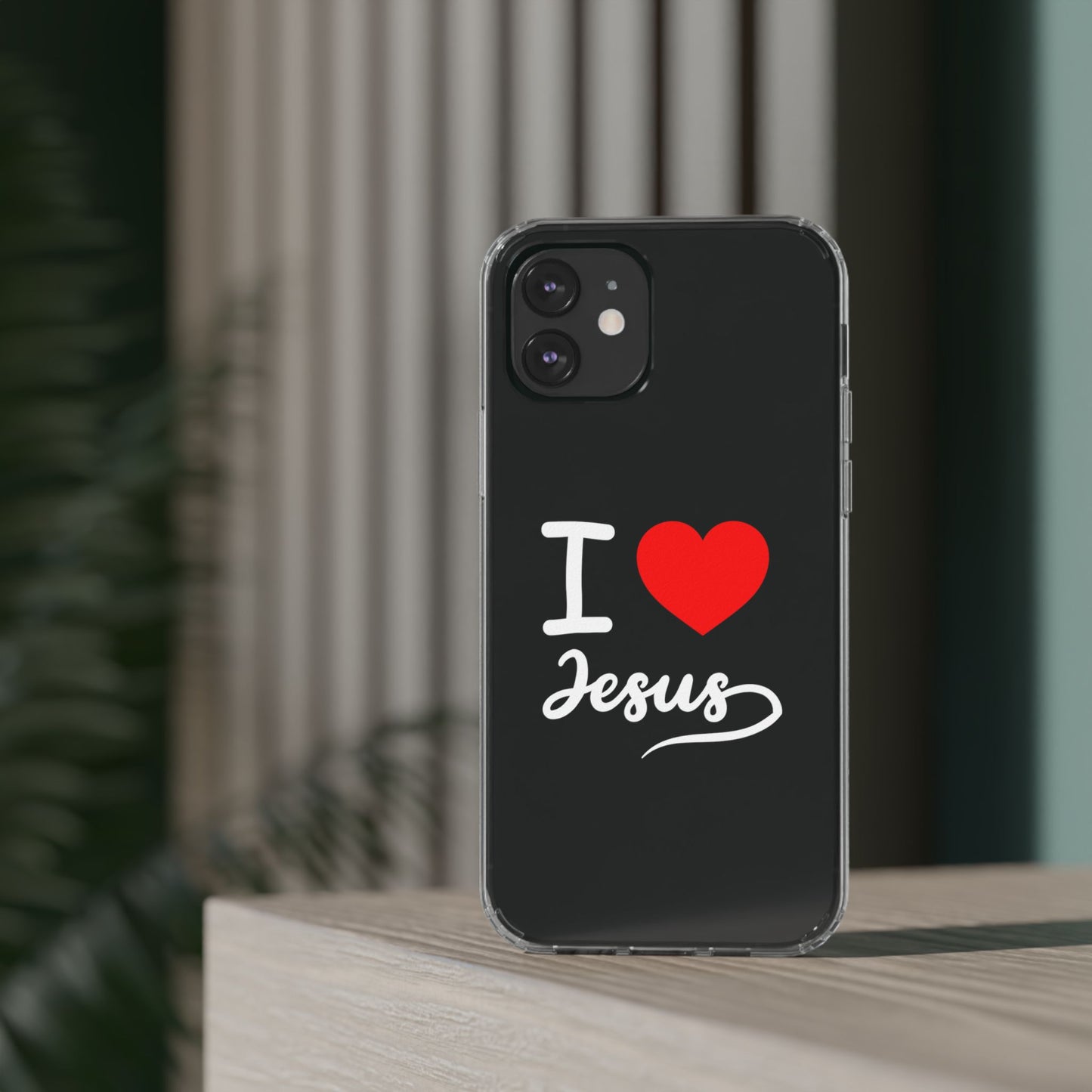 I Love Jesus Clear Phone Case - Stylish & Protective Accessory