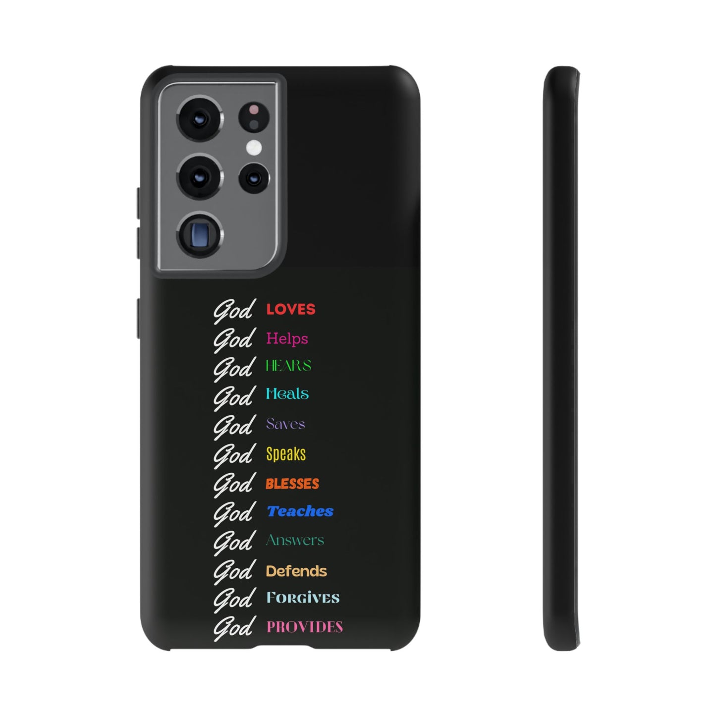 Inspirational Phone Case - God Loves, Helps, Heals & More