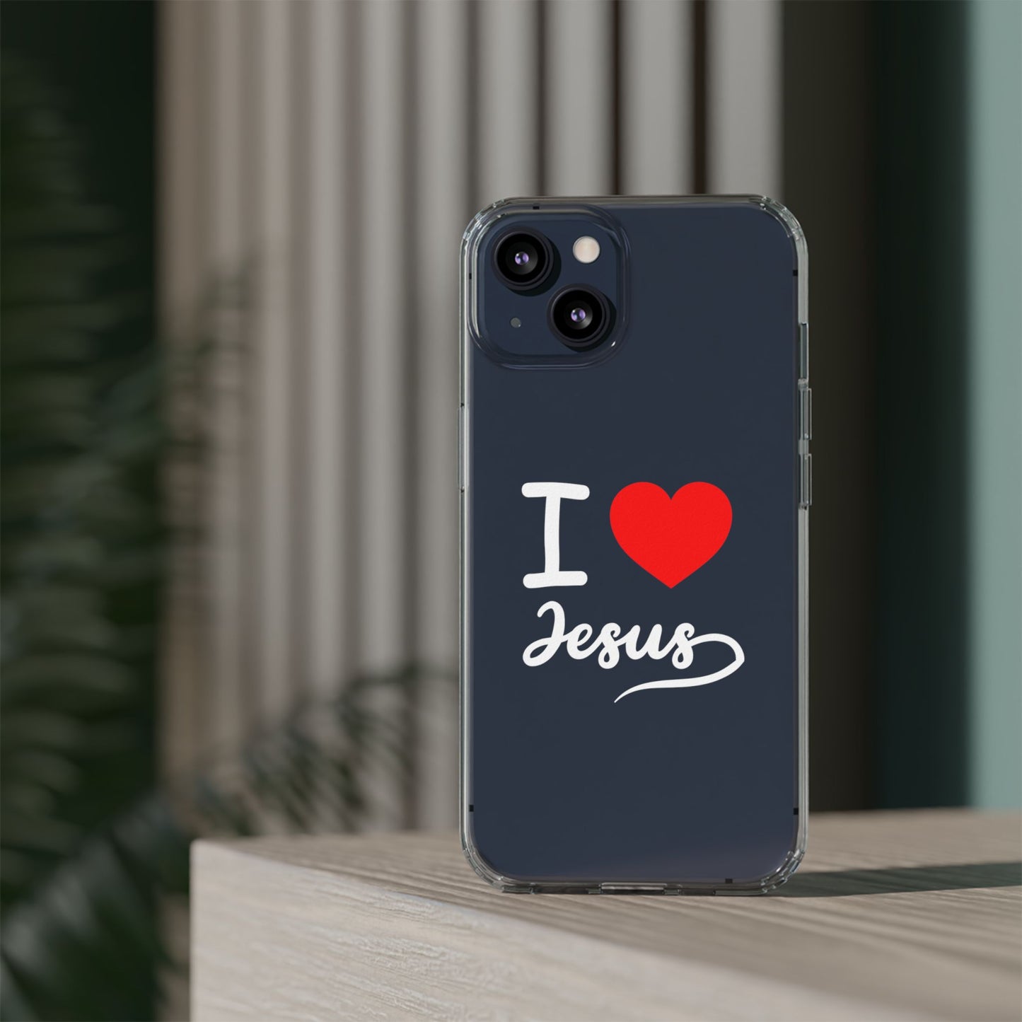 I Love Jesus Clear Phone Case - Stylish & Protective Accessory