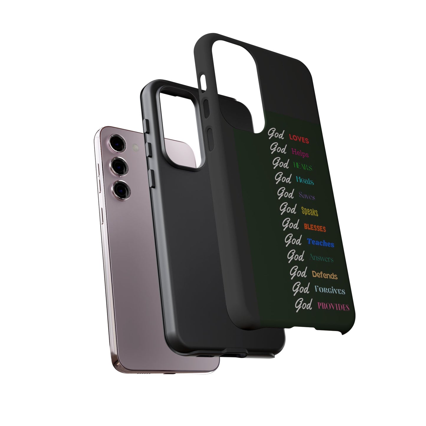 Inspirational Phone Case - God Loves, Helps, Heals & More