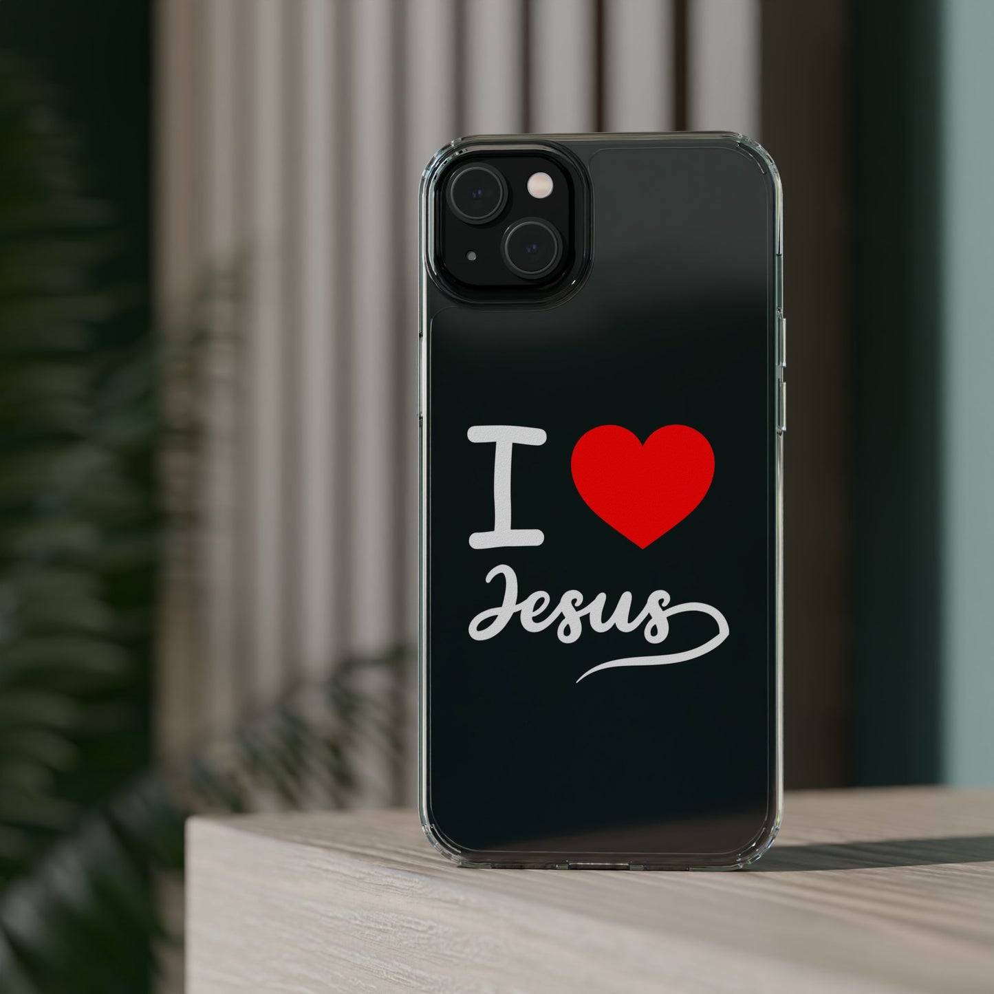 I Love Jesus Clear Phone Case - Stylish & Protective Accessory