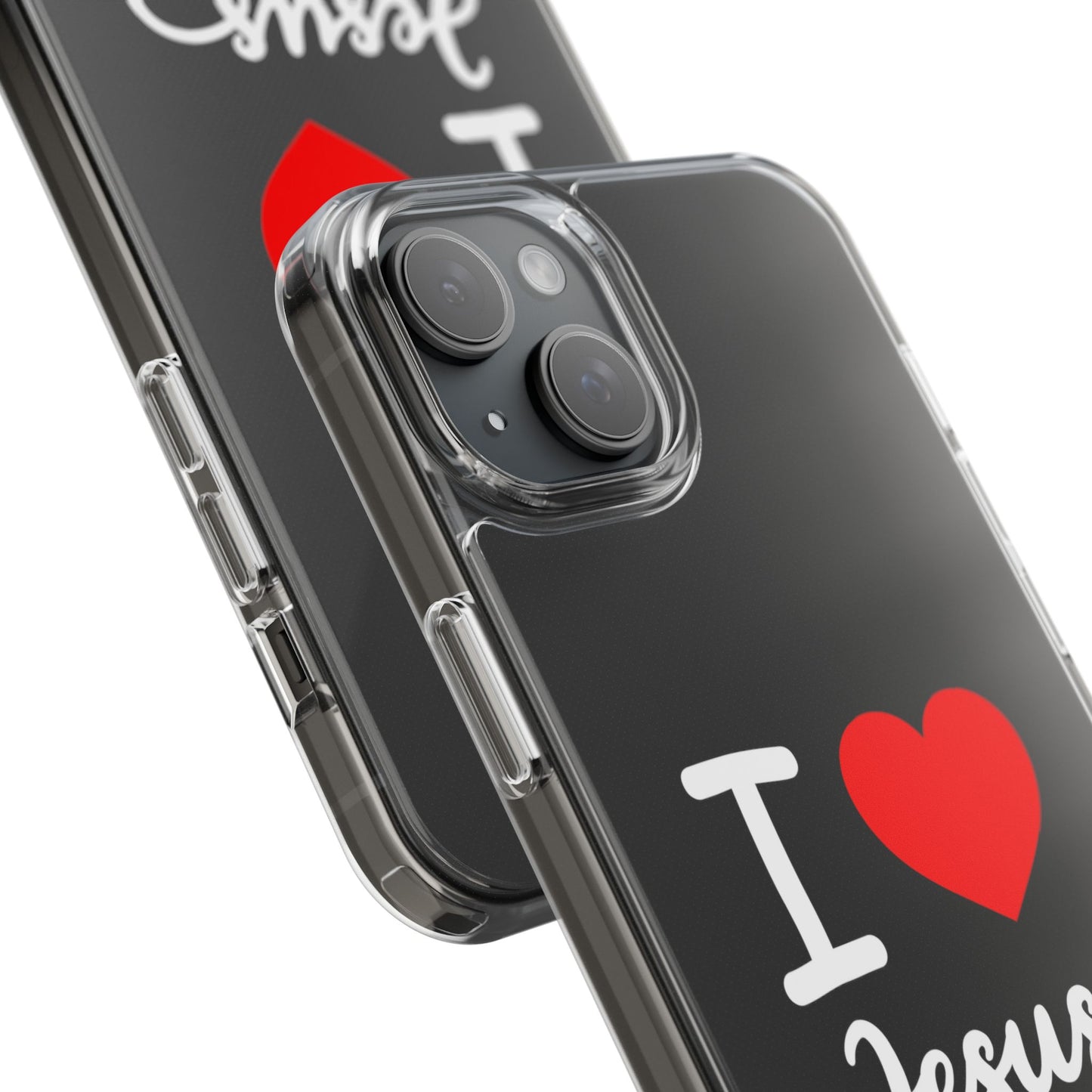 I Love Jesus Clear Phone Case - Stylish & Protective Accessory