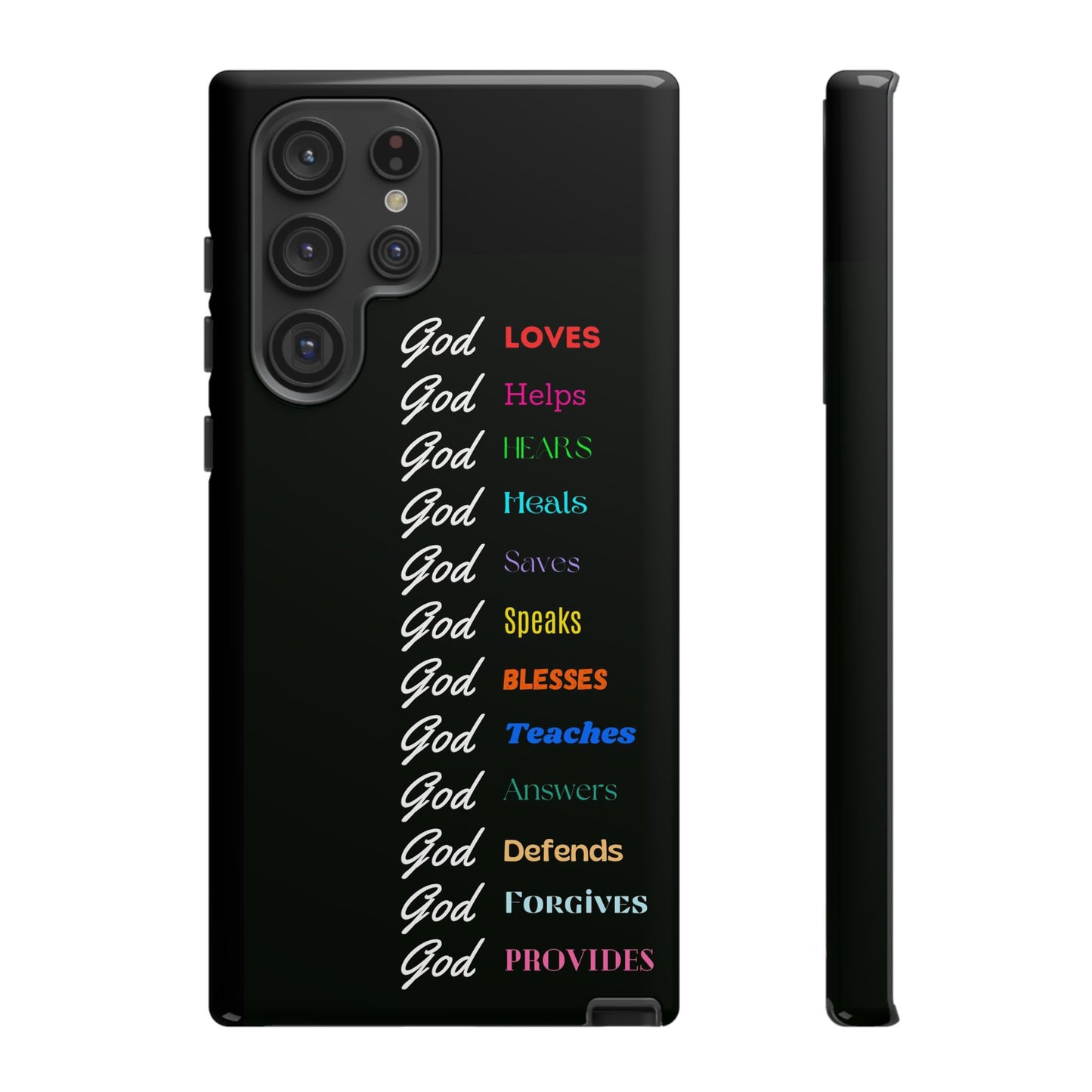 Inspirational Phone Case - God Loves, Helps, Heals & More