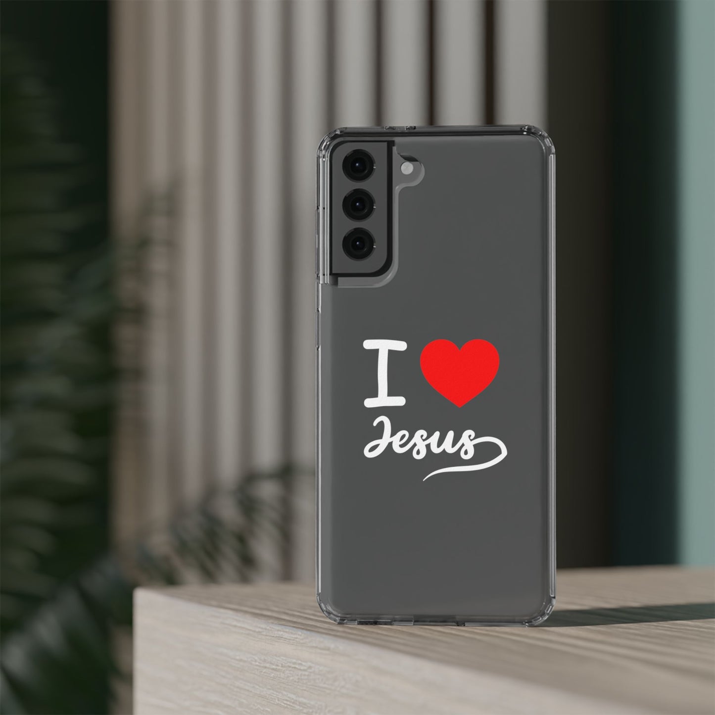 I Love Jesus Clear Phone Case - Stylish & Protective Accessory