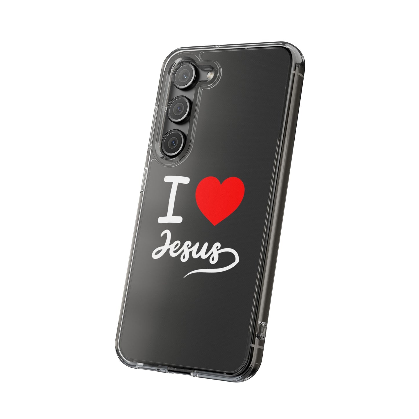 I Love Jesus Clear Phone Case - Stylish & Protective Accessory