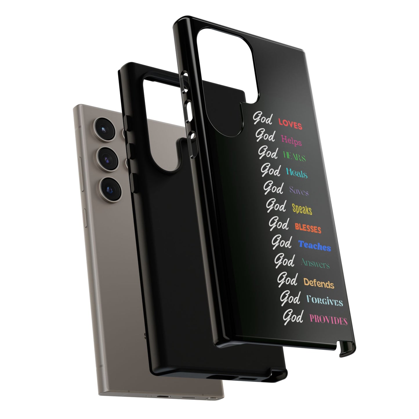 Inspirational Phone Case - God Loves, Helps, Heals & More