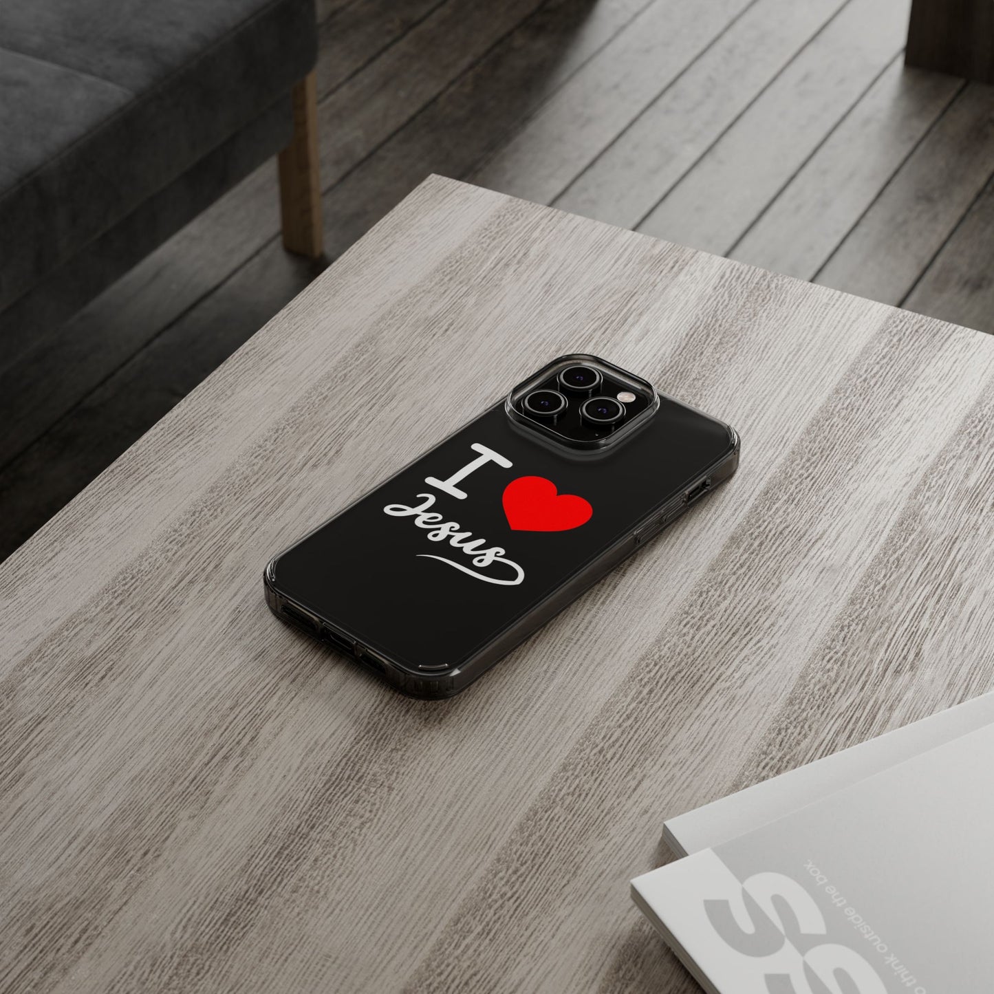 I Love Jesus Clear Phone Case - Stylish & Protective Accessory