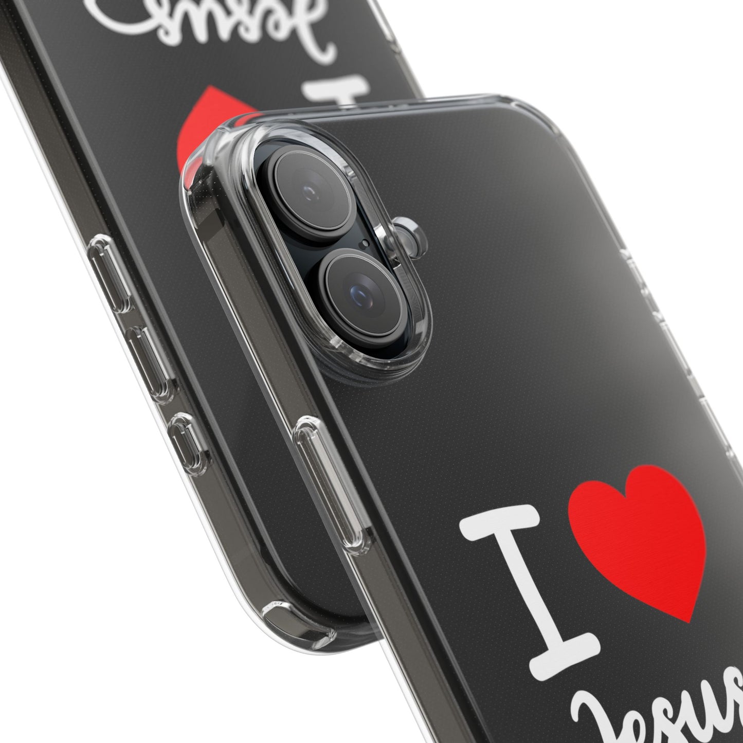 I Love Jesus Clear Phone Case - Stylish & Protective Accessory
