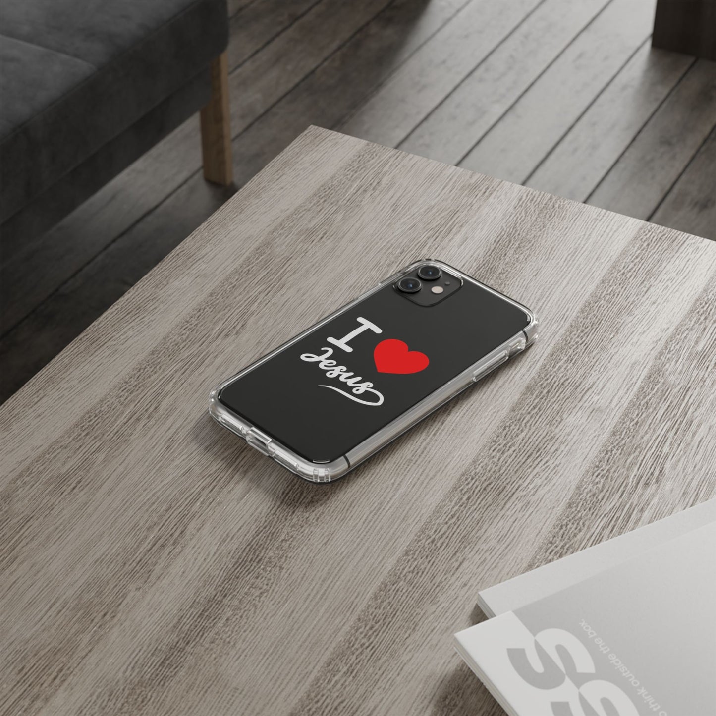 I Love Jesus Clear Phone Case - Stylish & Protective Accessory