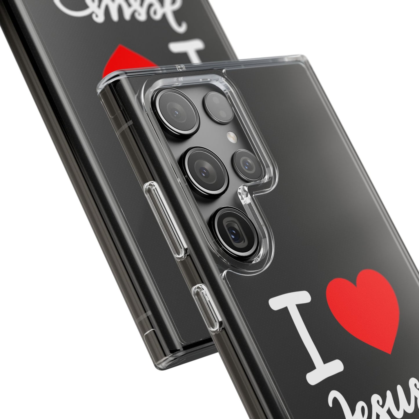 I Love Jesus Clear Phone Case - Stylish & Protective Accessory