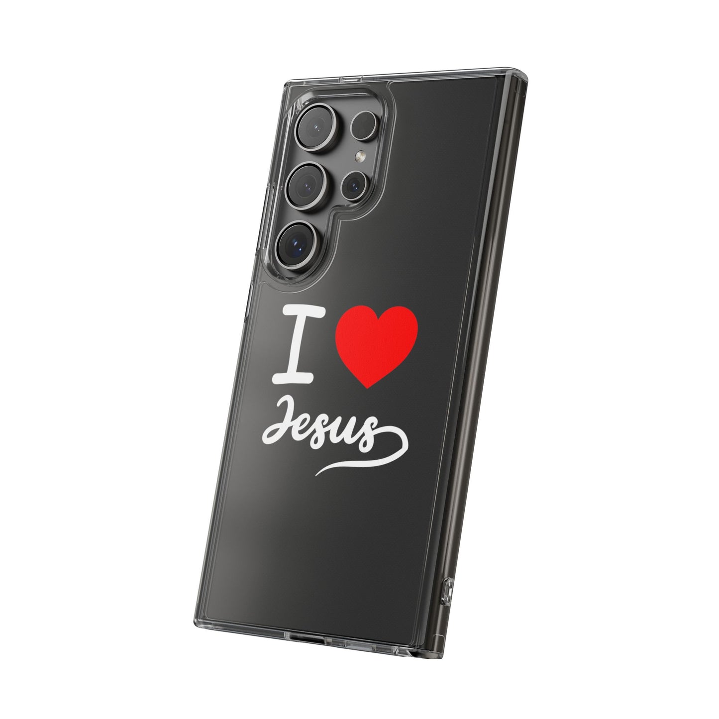 I Love Jesus Clear Phone Case - Stylish & Protective Accessory
