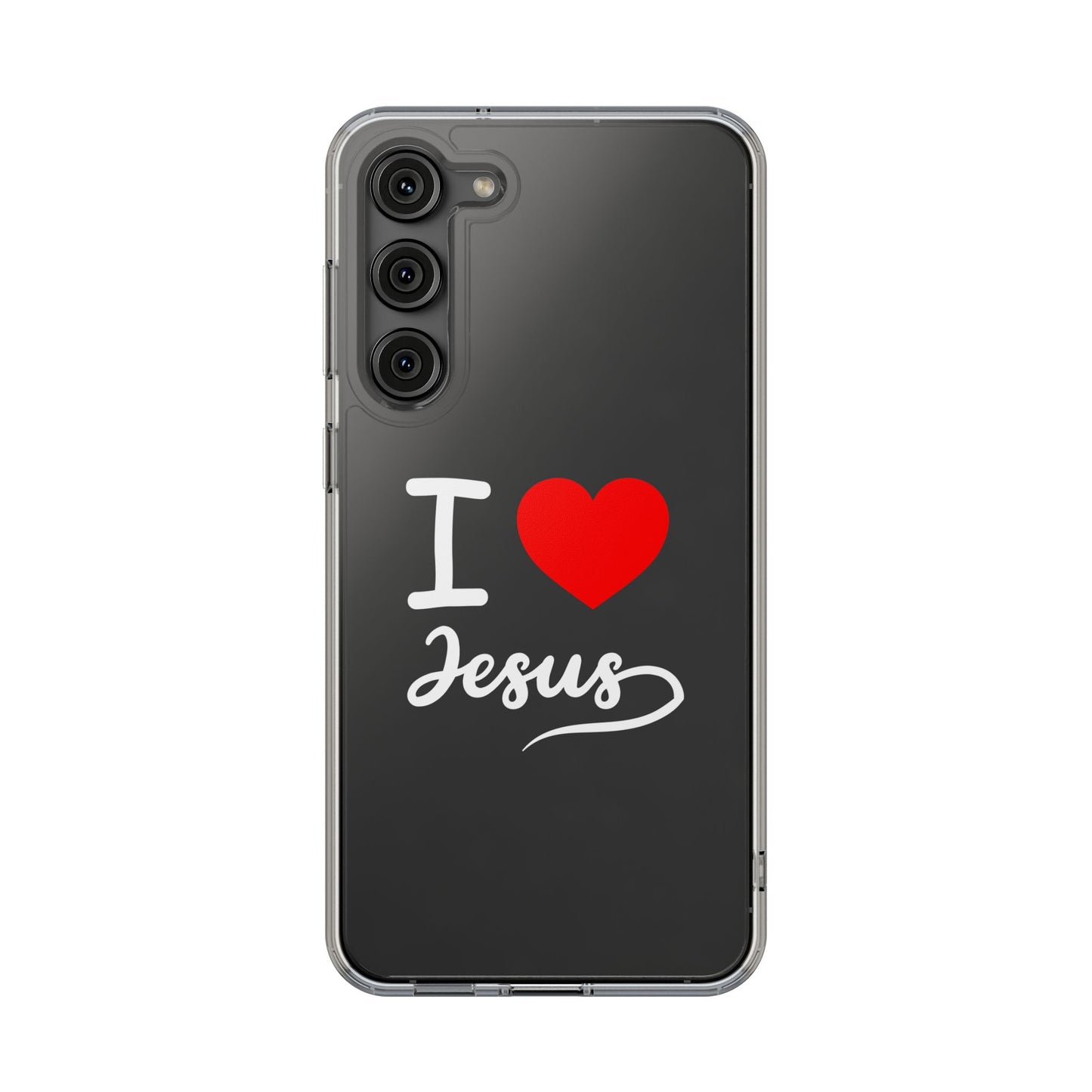 I Love Jesus Clear Phone Case - Stylish & Protective Accessory